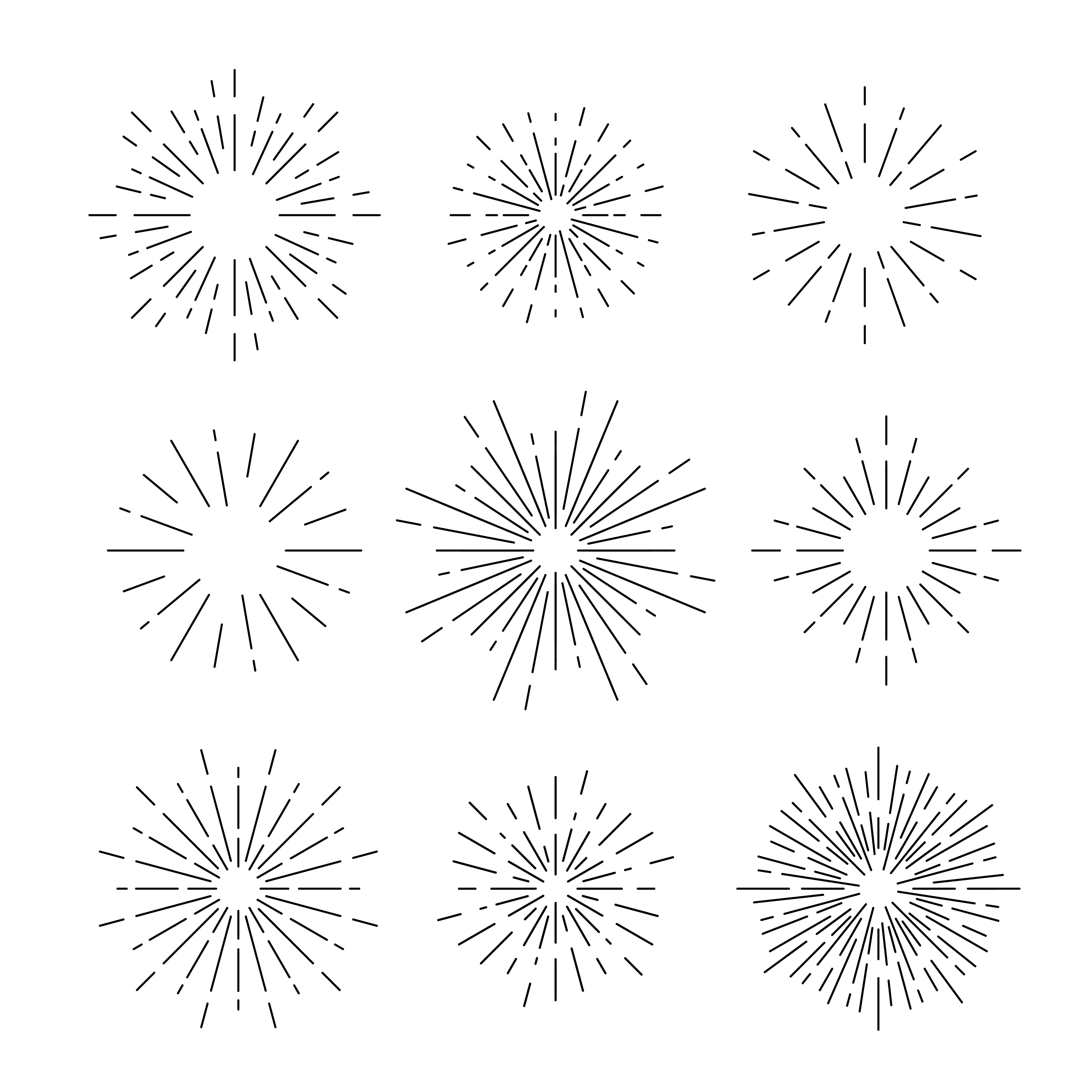 Sunburst vector set on white - Download Free Vectors, Clipart Graphics