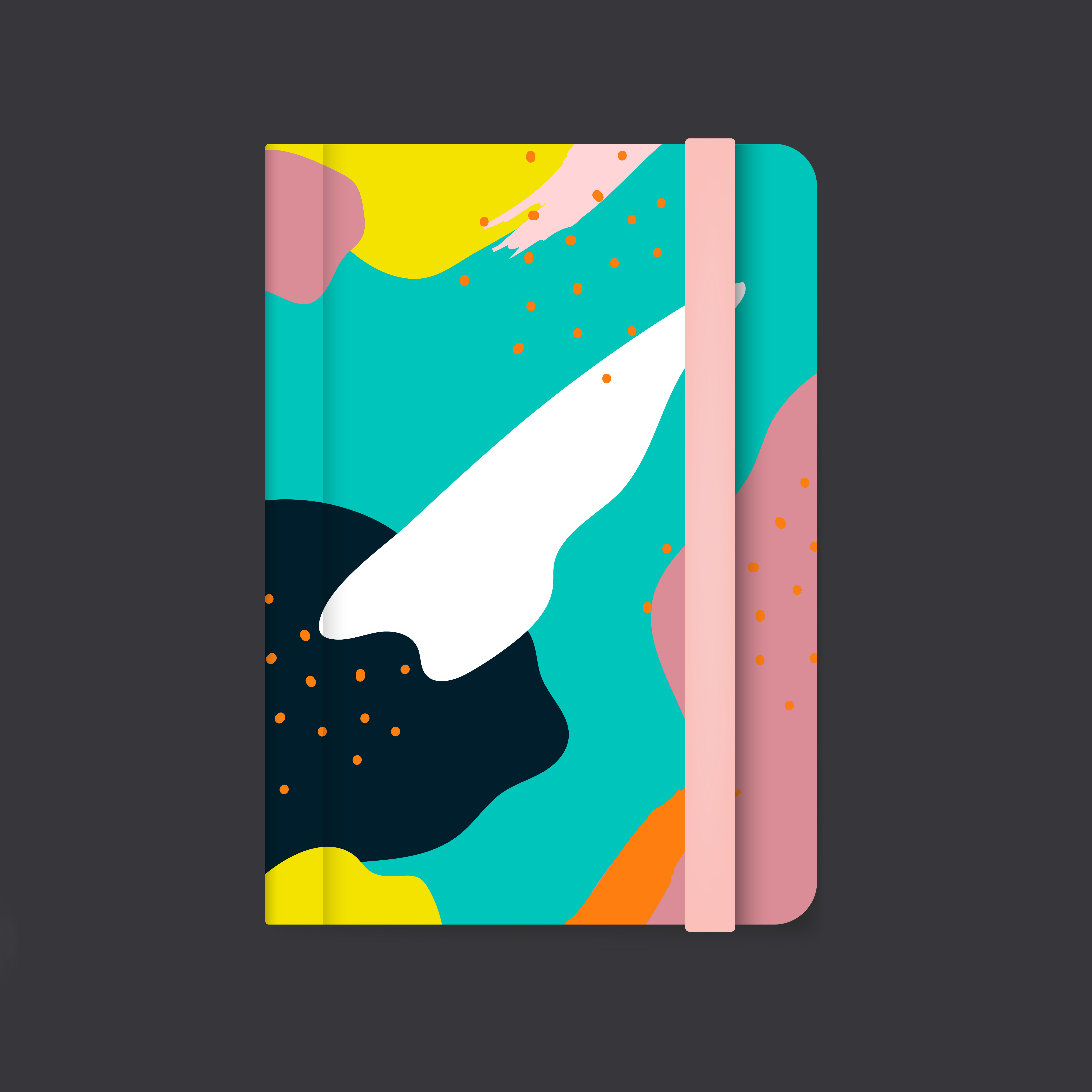 Colorful Memphis design notebook cover vector Download Free Vectors, Clipart Graphics & Vector Art