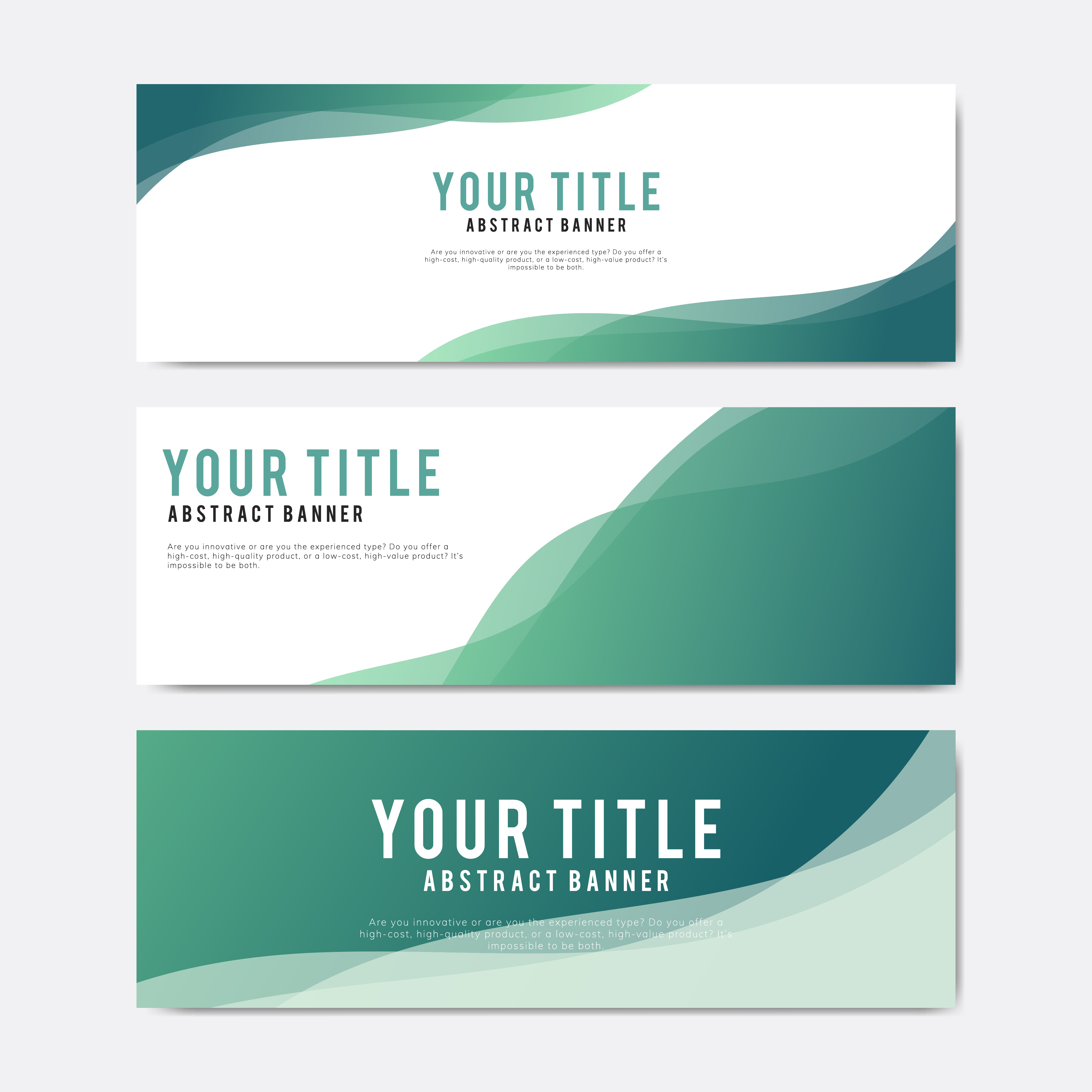 Colorful and abstract banner design templates Download Free Vectors