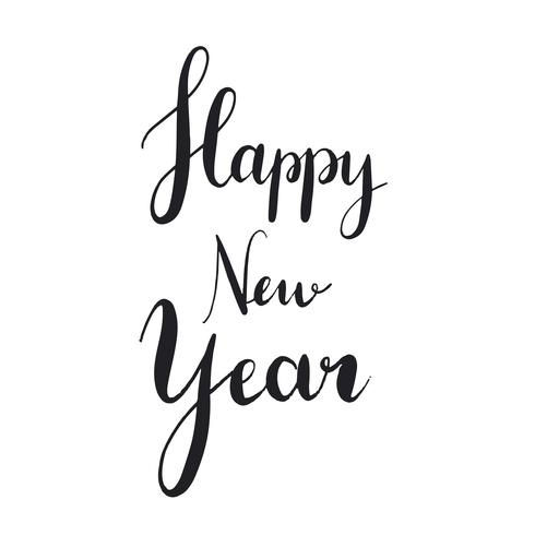 Happy New Year typography style vector - Download Free Vectors, Clipart Graphics &amp; Vector Art