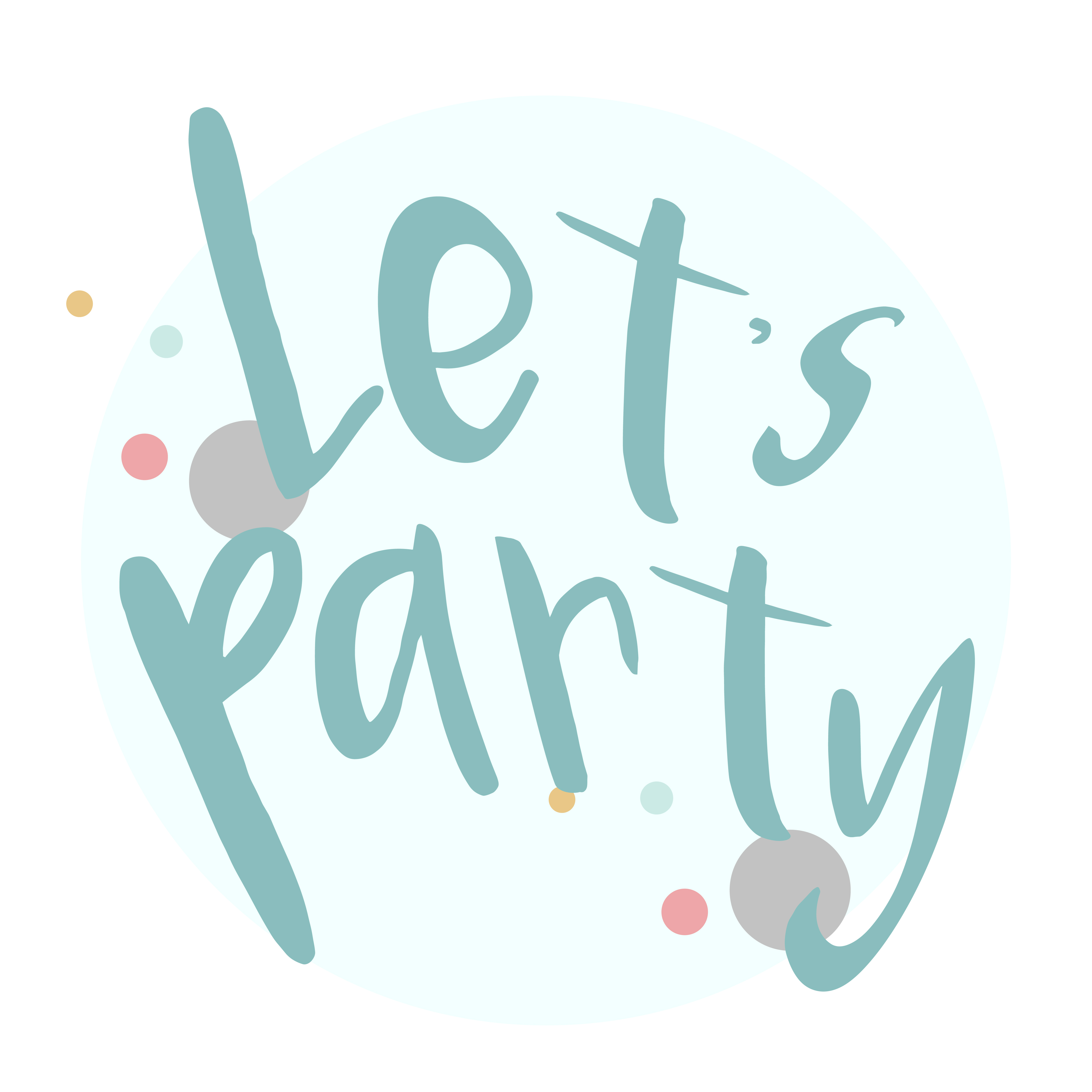 Premium Vector | Lets party hand drawn calligraphy.