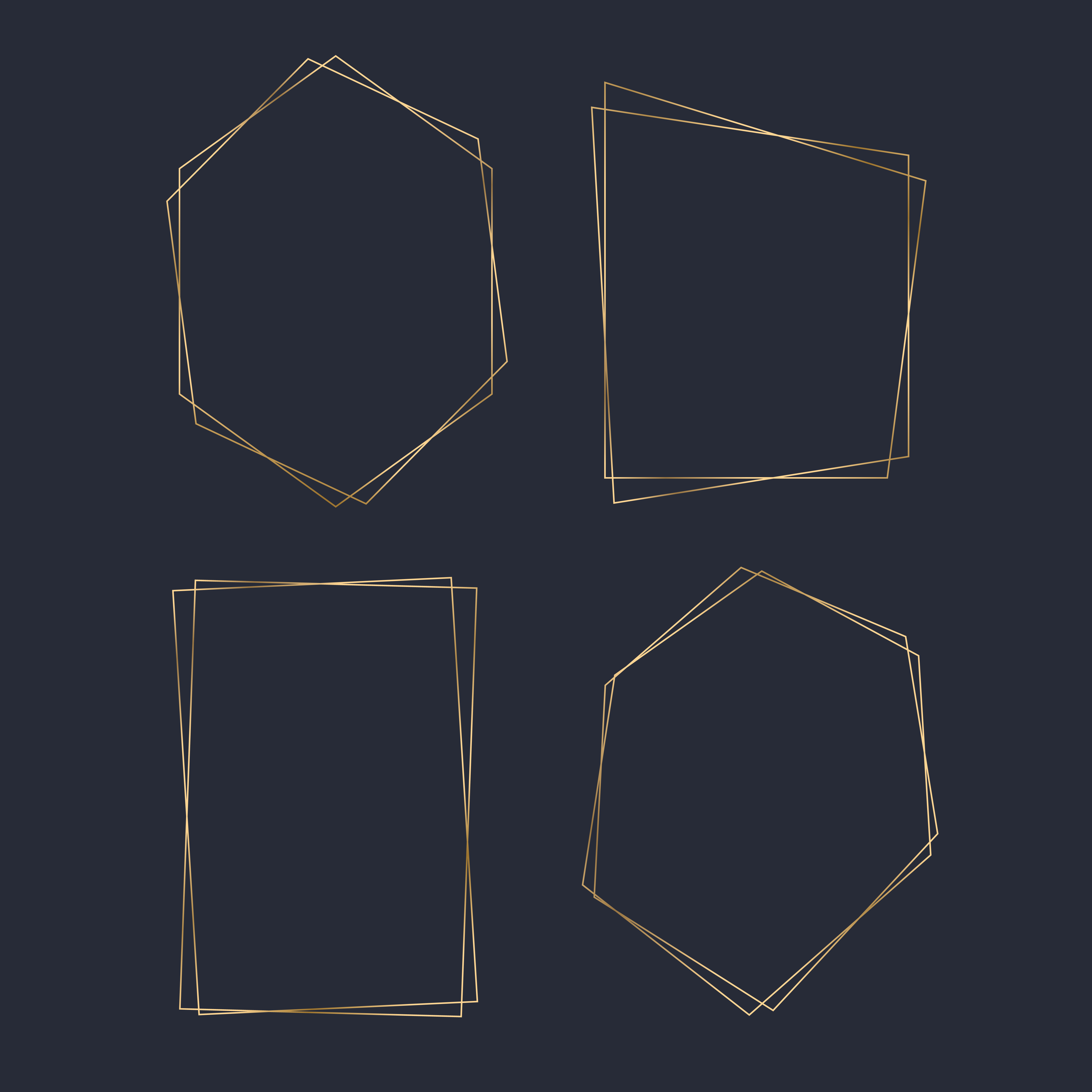 Golden blank polygon frame vector set Download Free Vectors, Clipart Graphics & Vector Art
