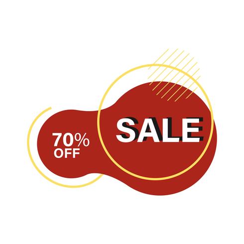 70 off SALE badge vector