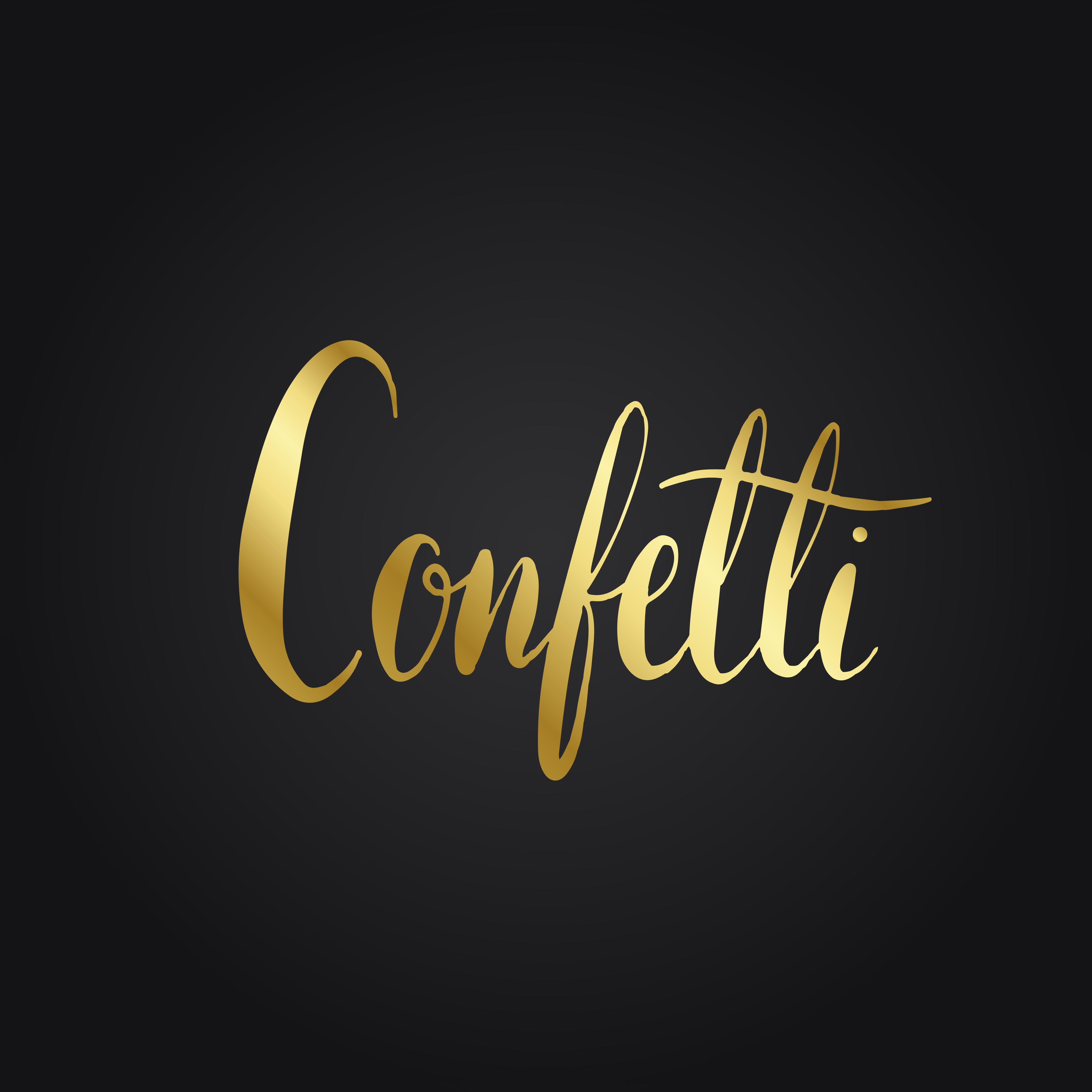 Confetti wording typography style vector Download Free Vectors
