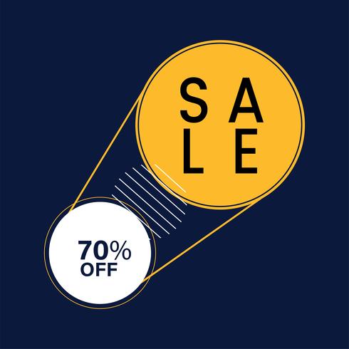 70 off SALE badge vector