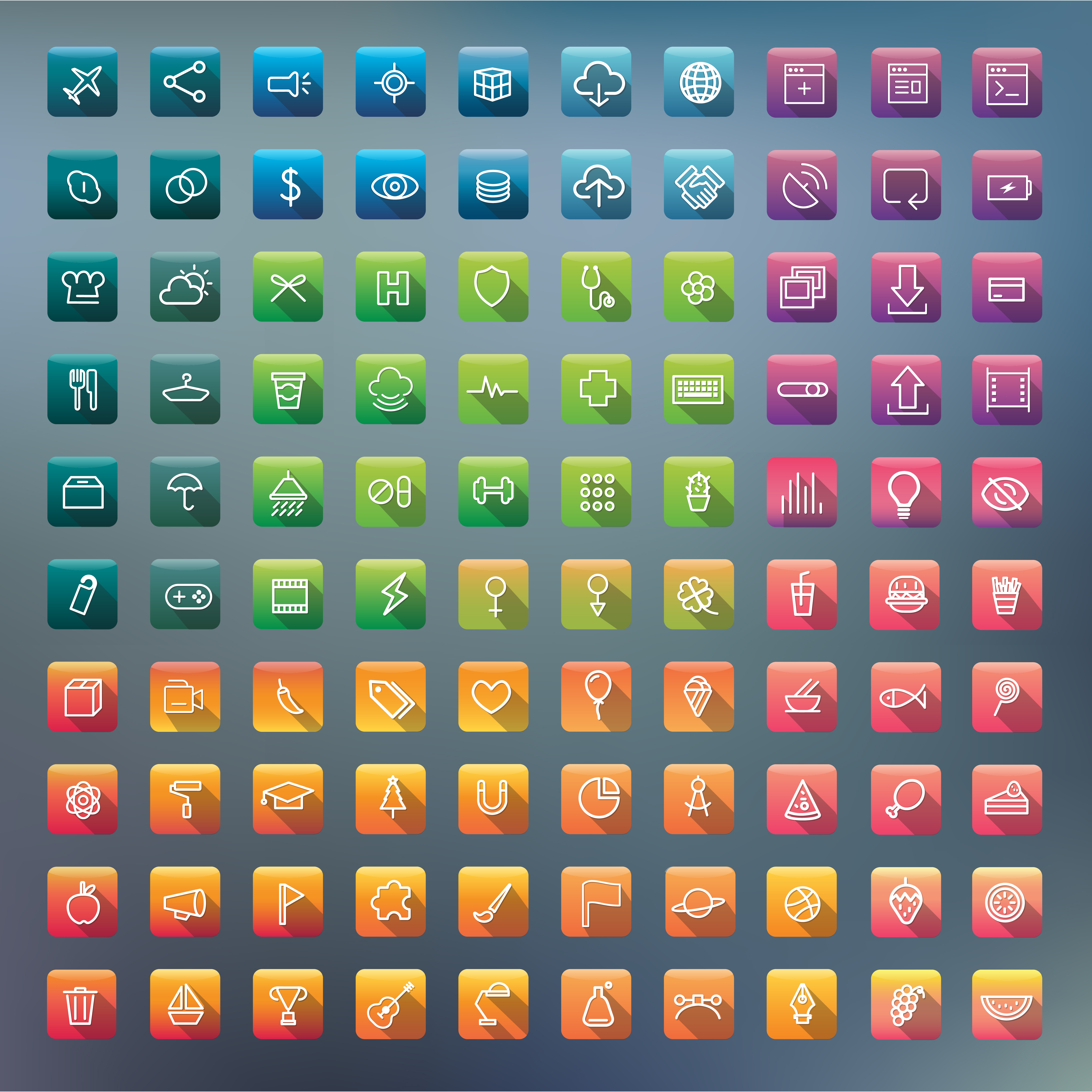 Icons and symbols set - Download Free Vectors, Clipart Graphics ...