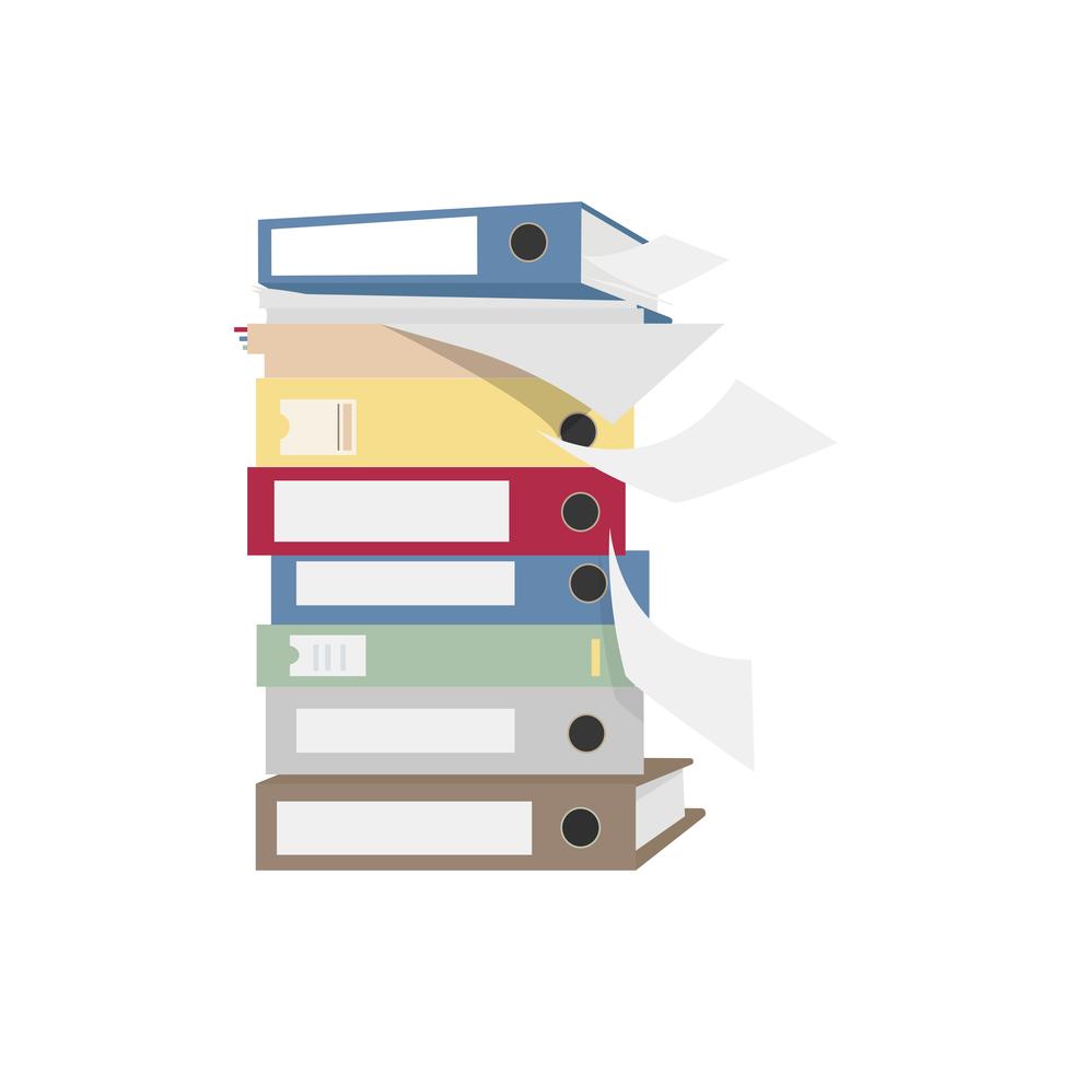 Pile of files and folders graphic illustration Download Free Vectors