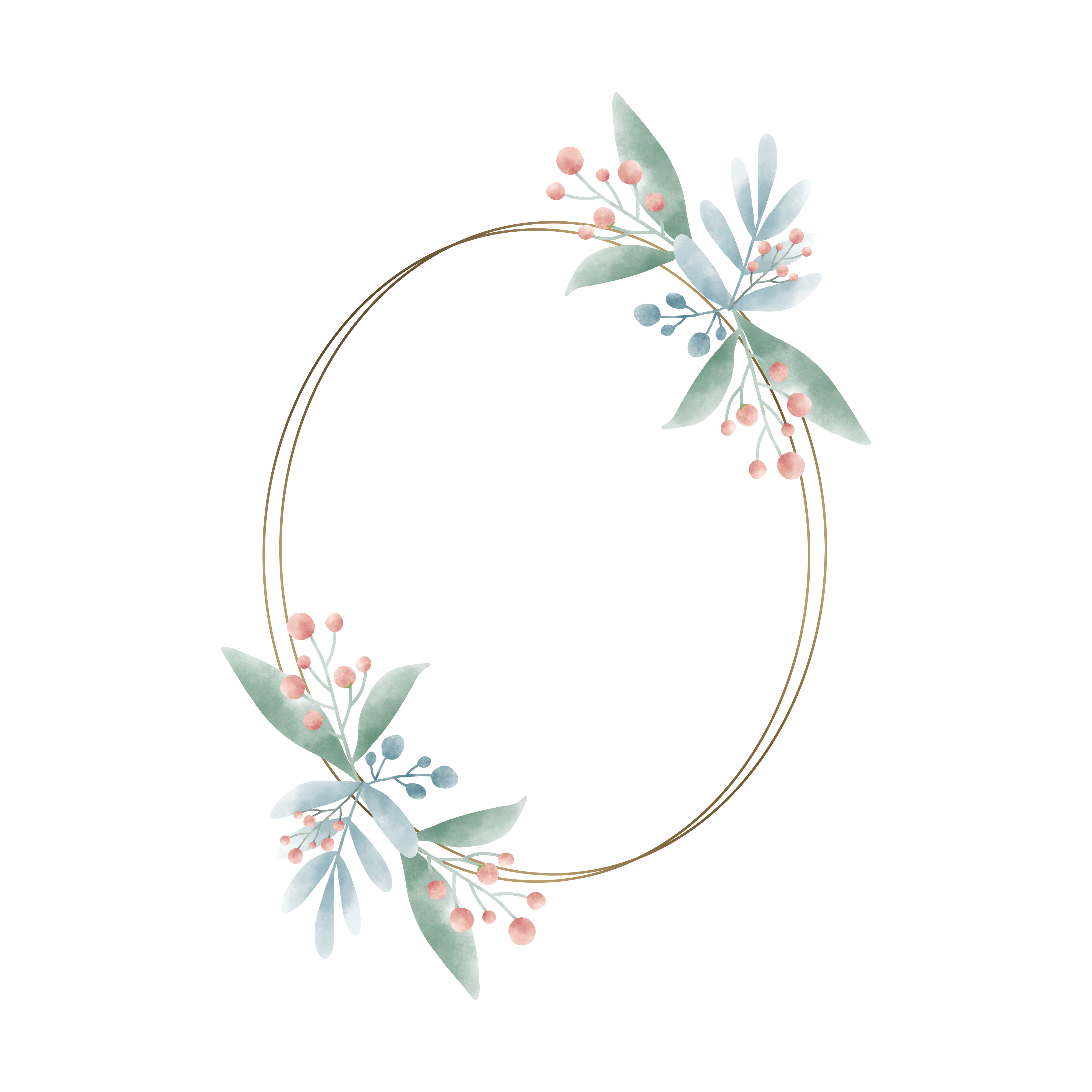 Geometric frame with leaves vector - Download Free Vectors, Clipart