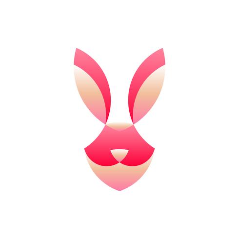 Linear illustration of a rabbit39s head vector