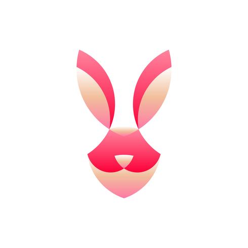 Linear illustration of a rabbit39s head vector