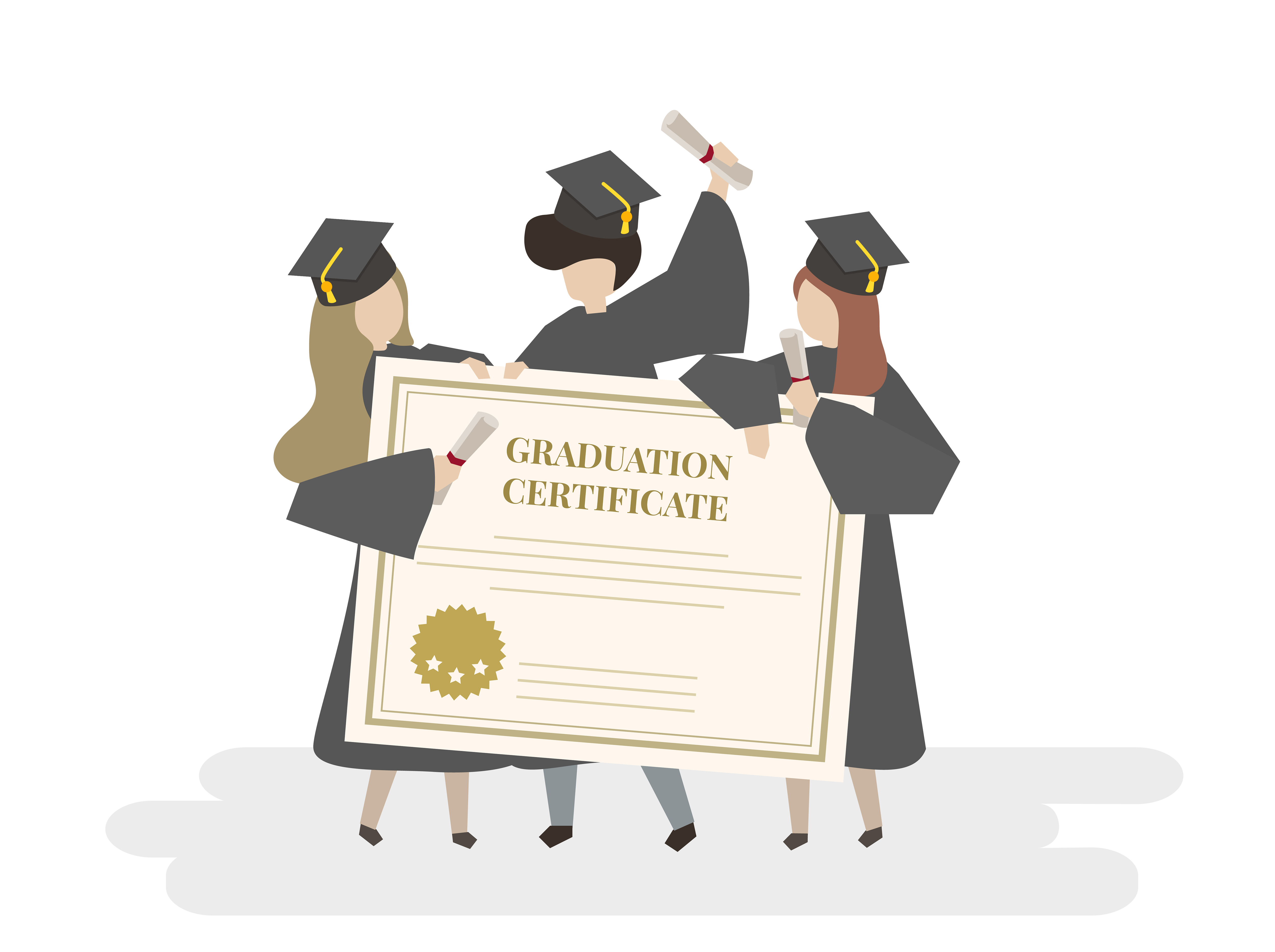 Download Illustration of graduation certificate - Download Free Vectors, Clipart Graphics & Vector Art