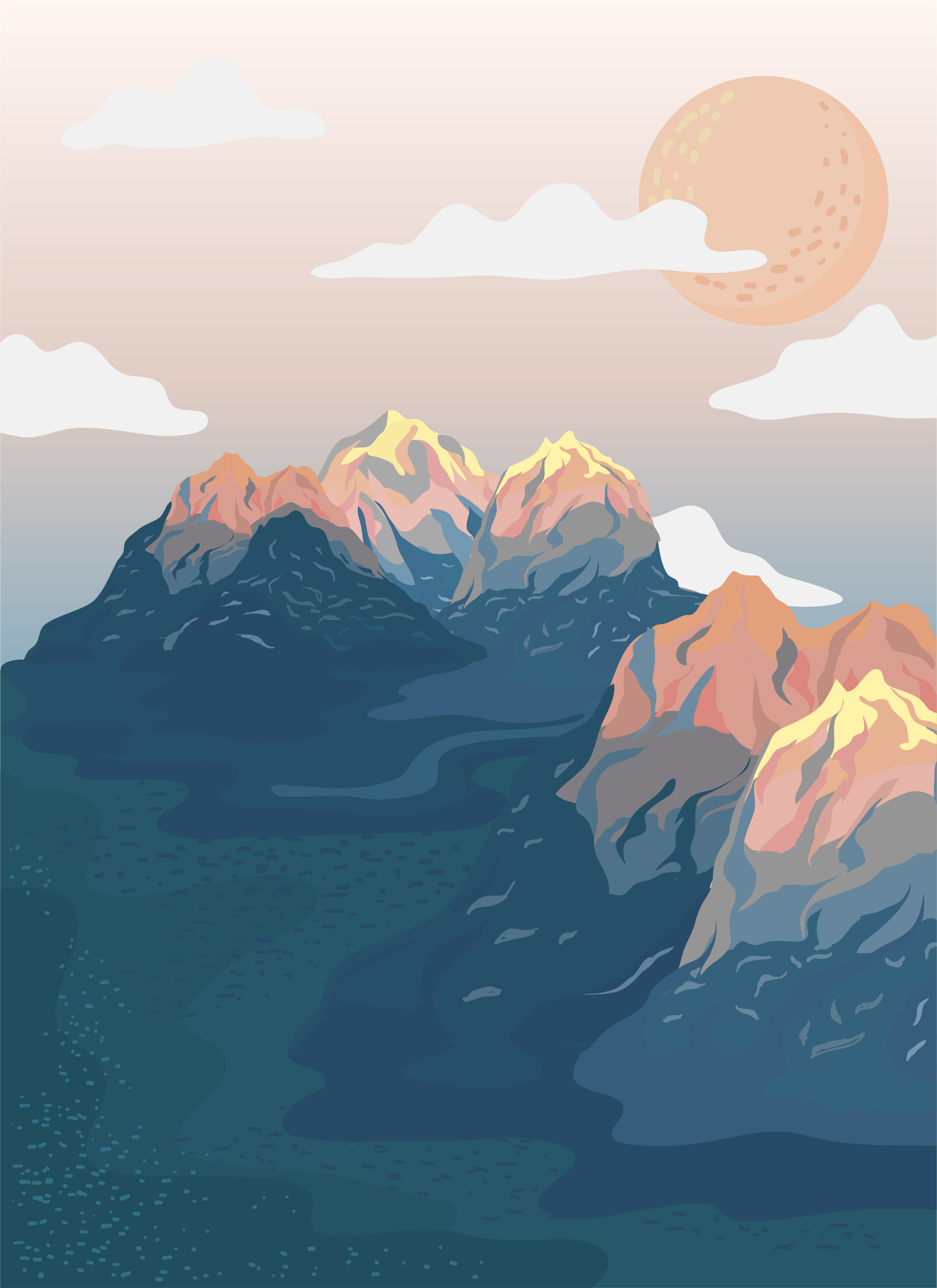 Vector Drawing Landscape