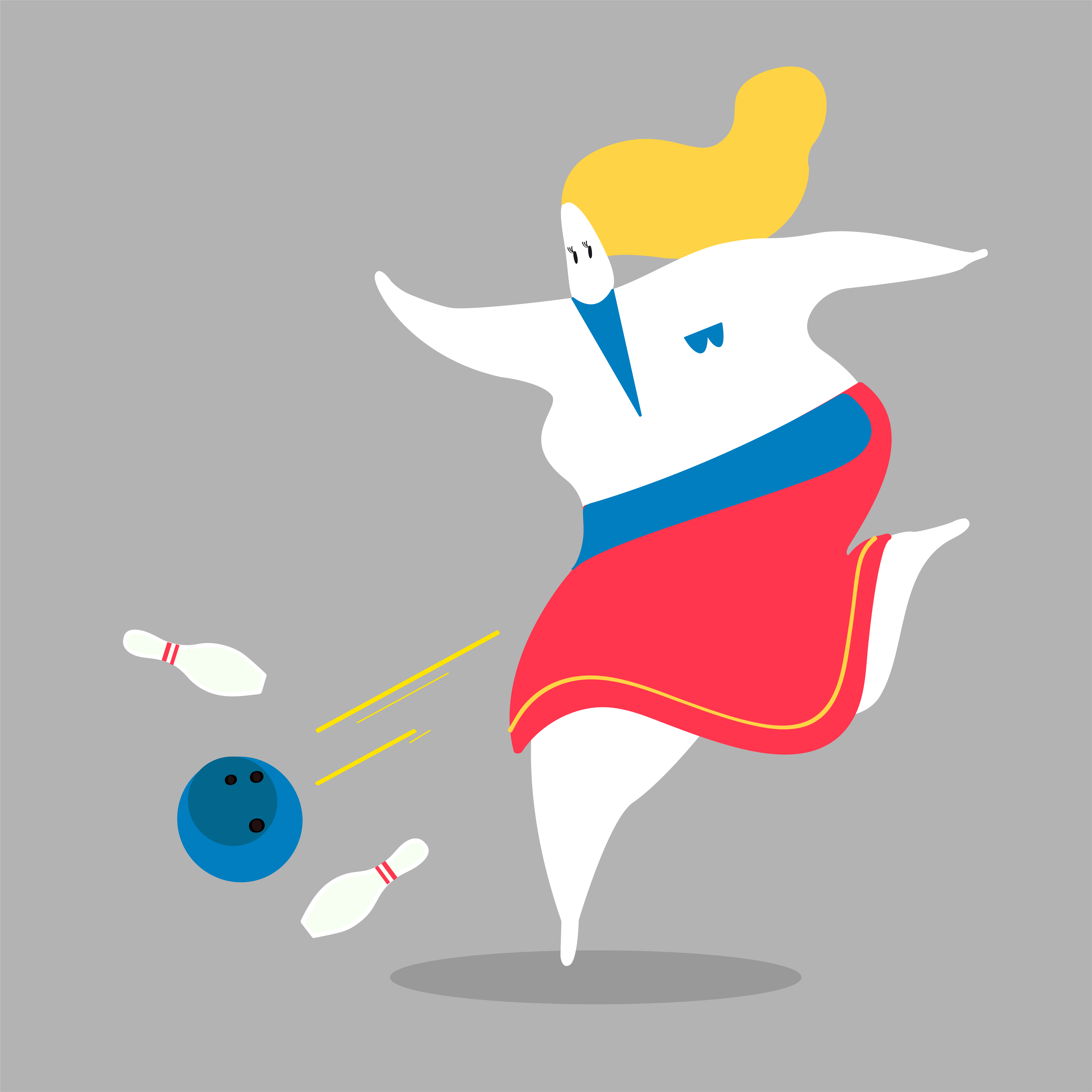 Download Character illustration of a woman playing bowling - Download Free Vectors, Clipart Graphics ...