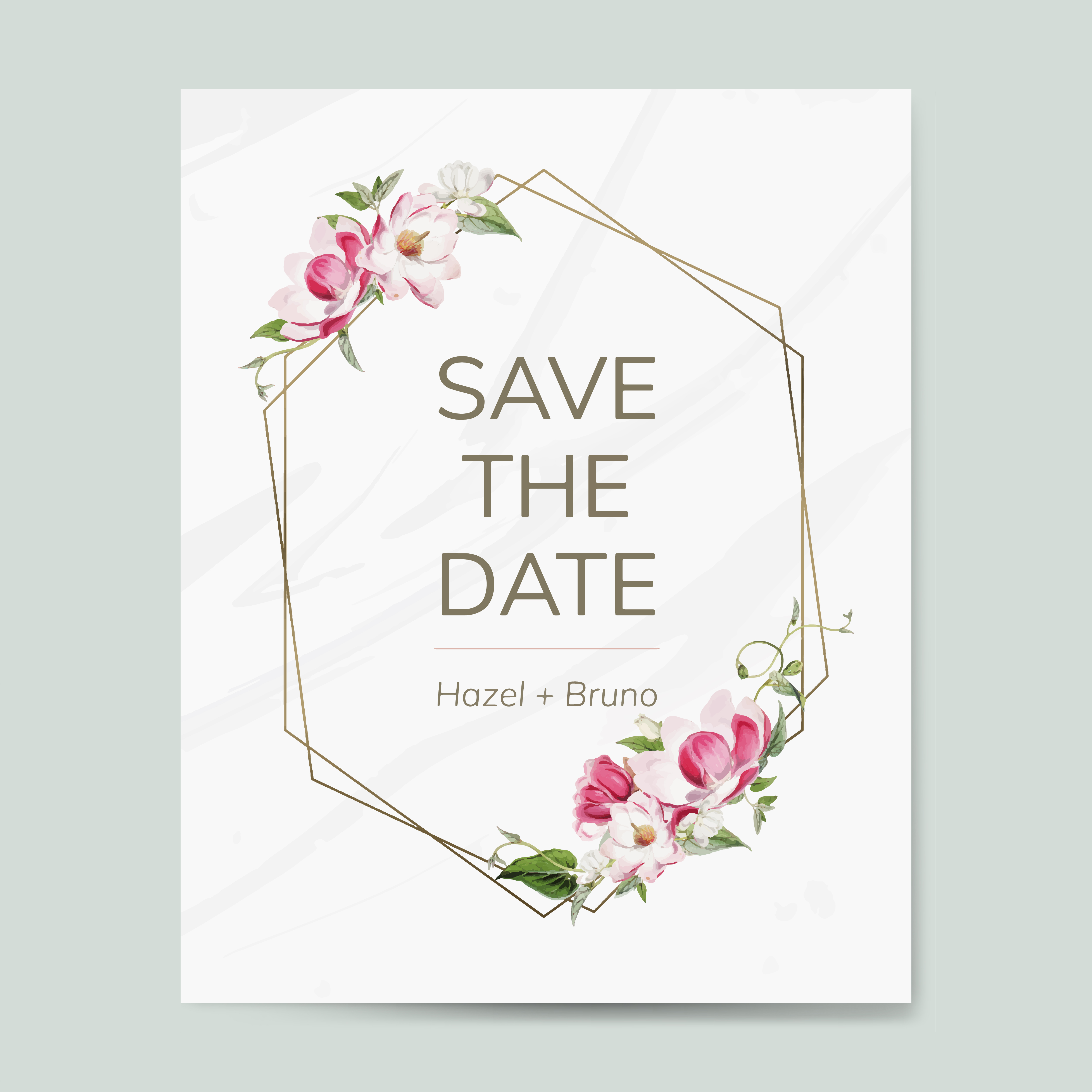 Save The Date Wedding Invitation Mockup Vector Download Free Vectors