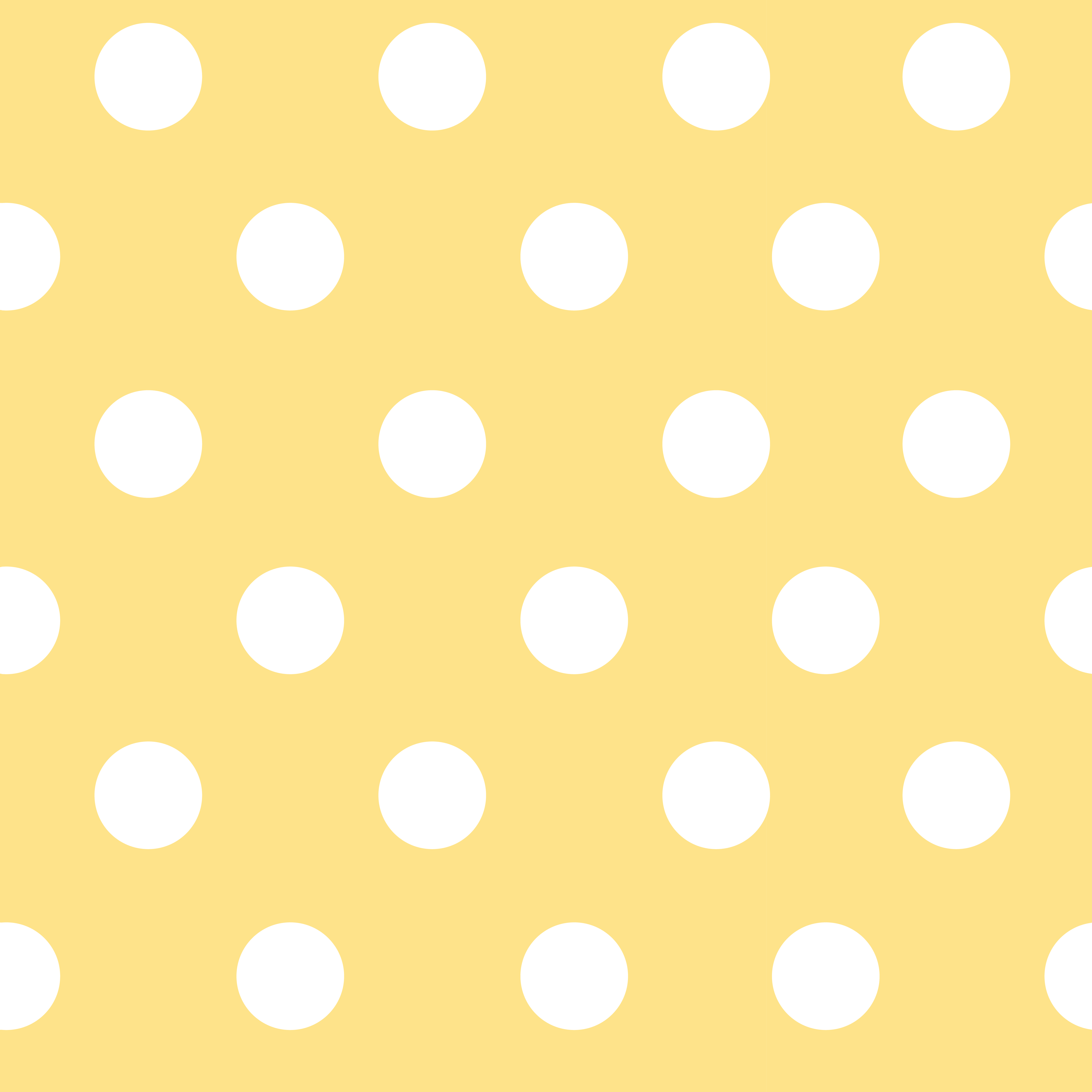 Yellow and white seamless polka dot pattern vector - Download Free