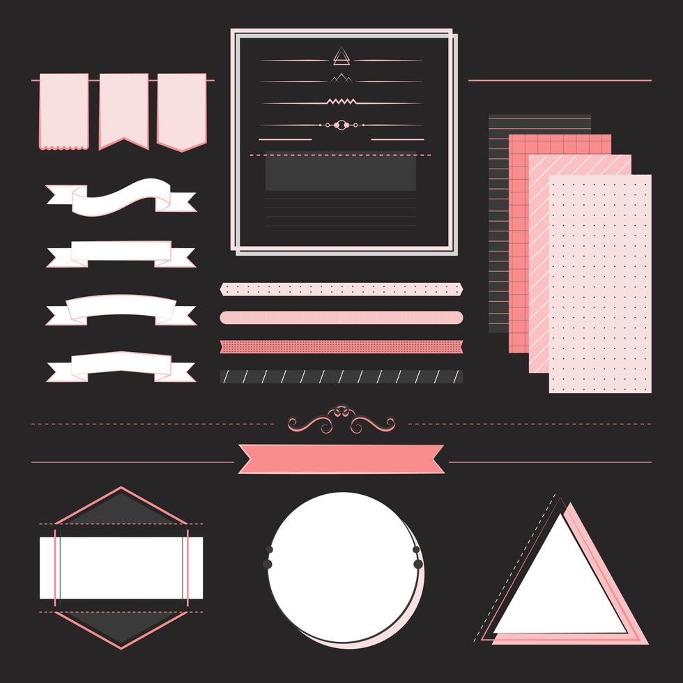 Set of design elements vector Download Free Vectors, Clipart Graphics