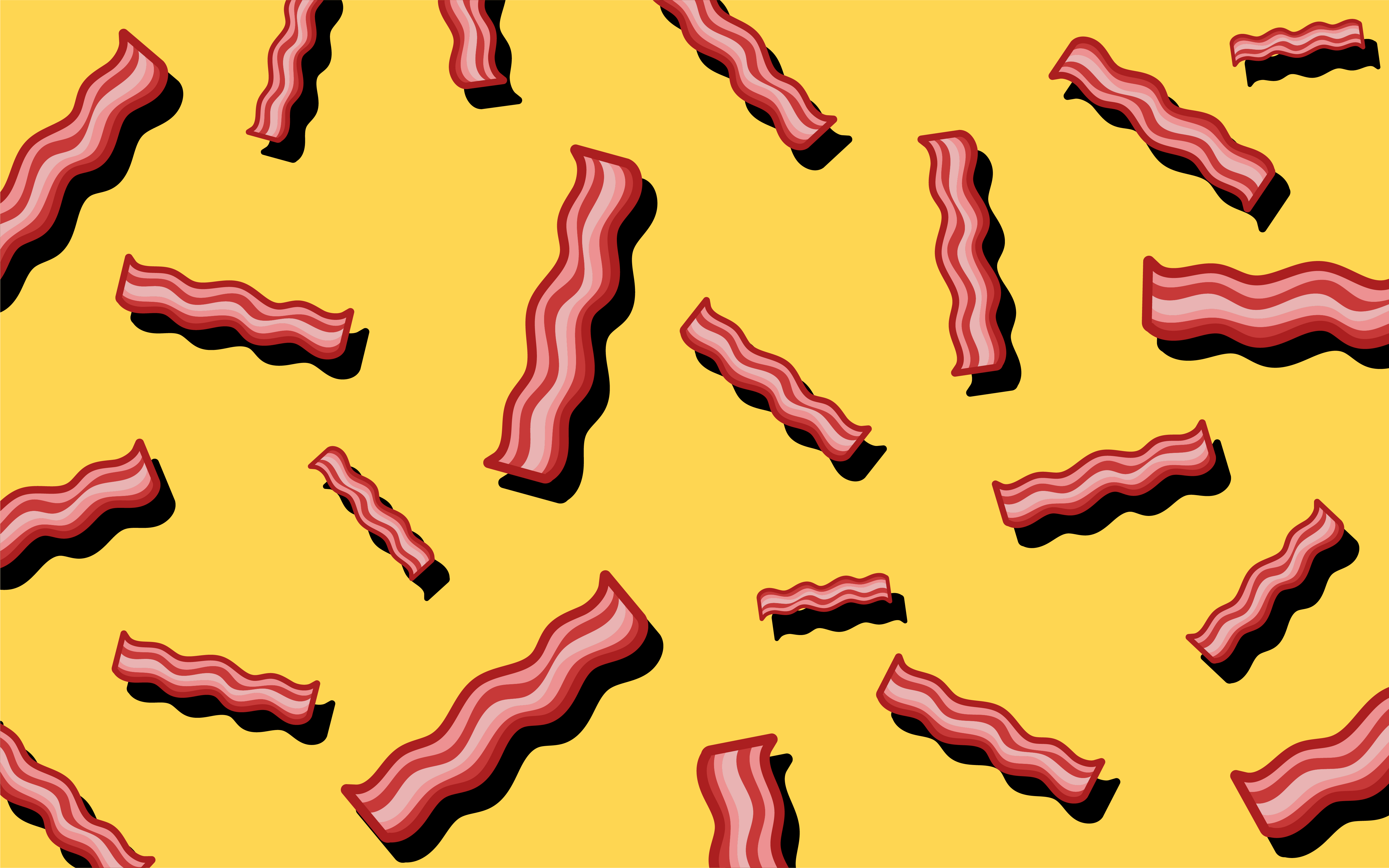 Bacon pattern food wallpaper illustration - Download Free Vectors