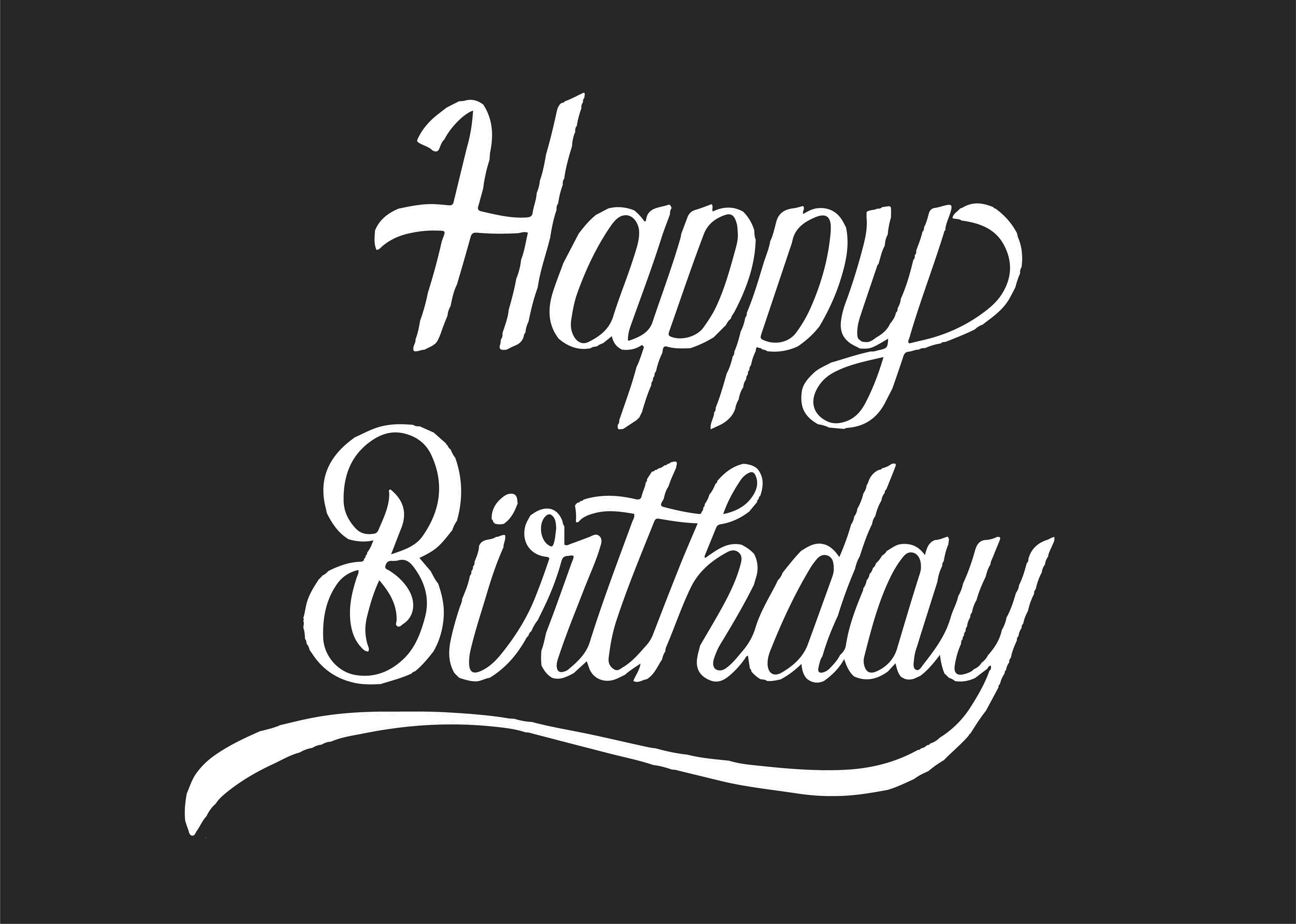 Happy birthday typography design illustration - Download Free Vectors ...