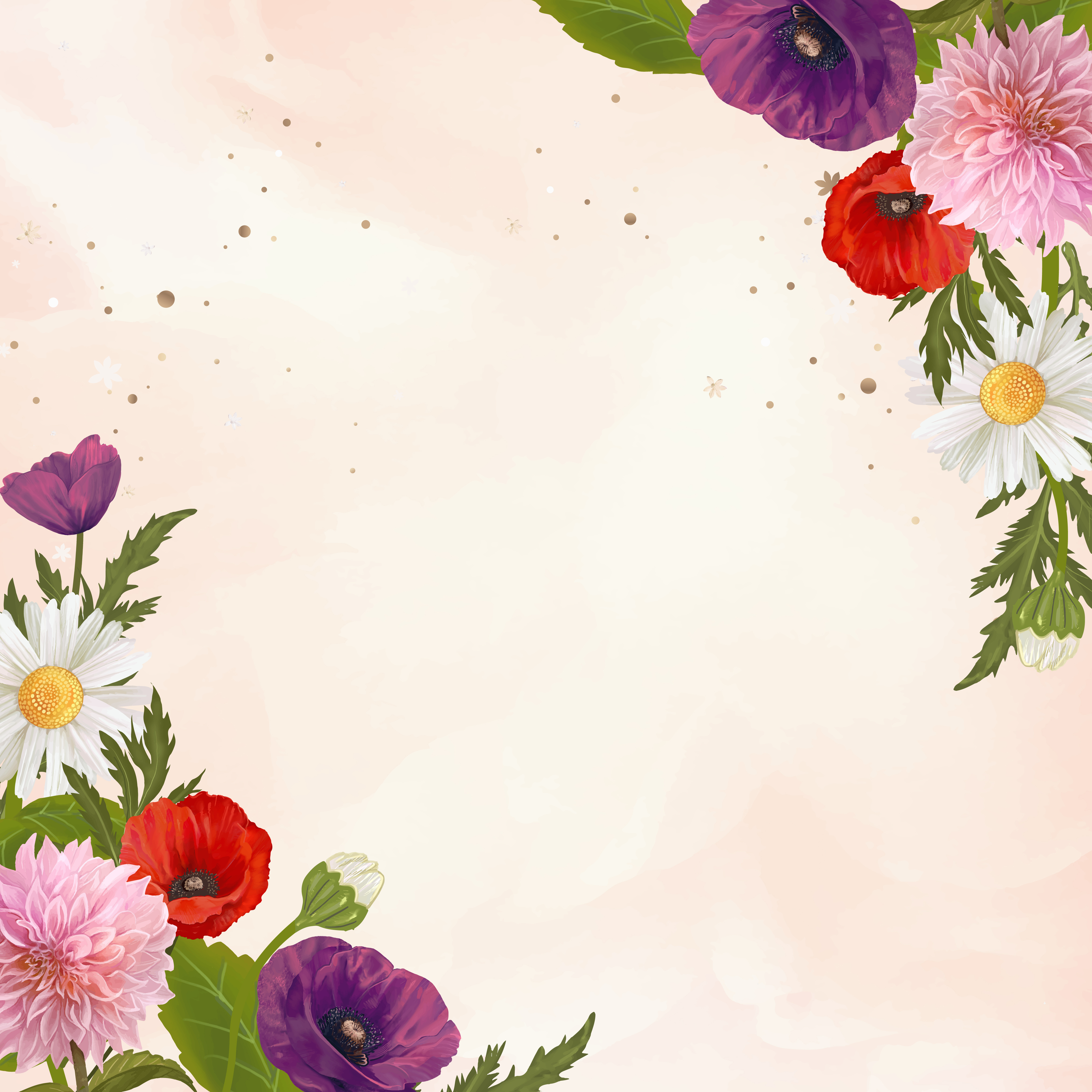 Download Wild flower frame - Download Free Vectors, Clipart ...