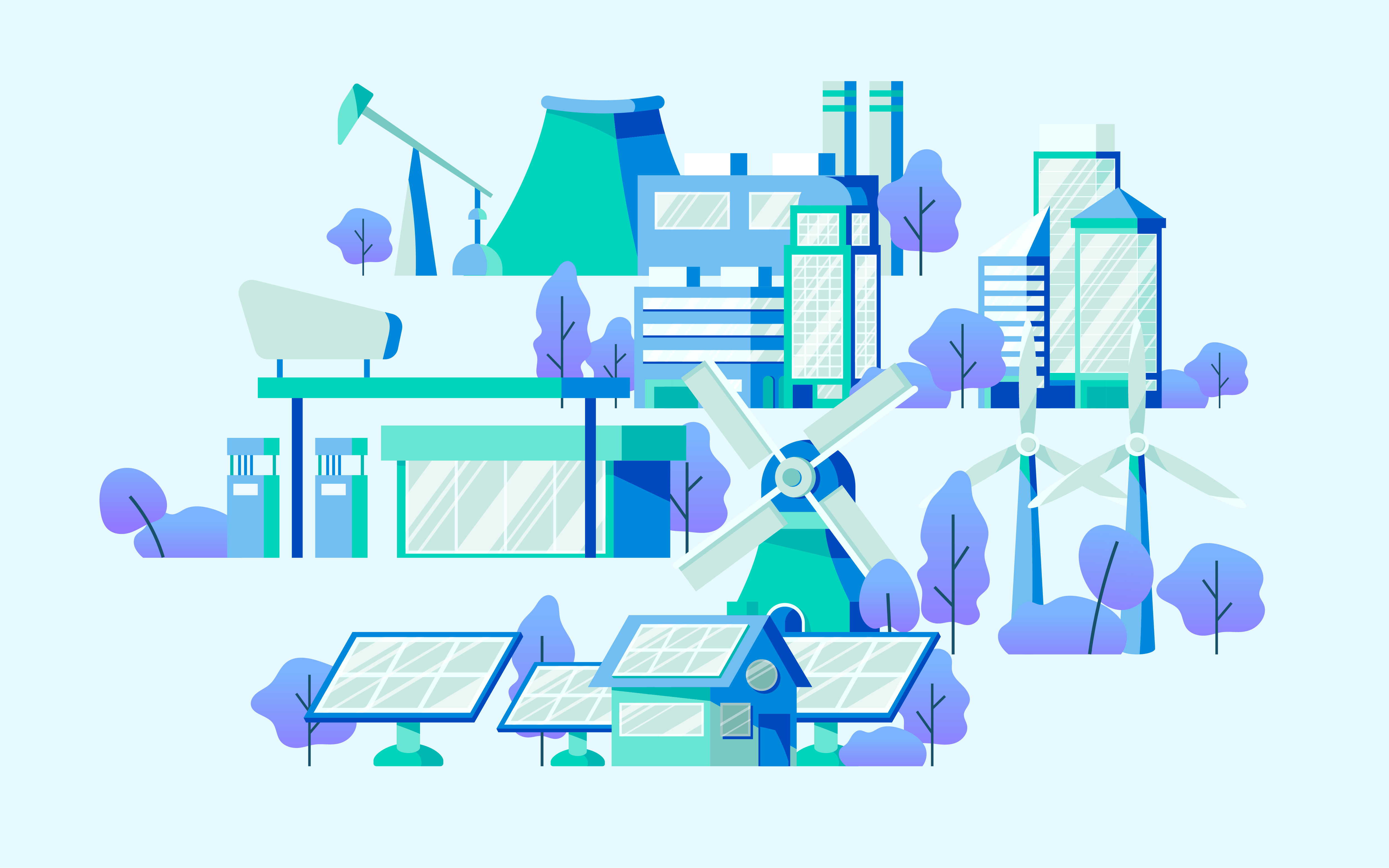 Energy saving concept vector in blue Download Free Vectors, Clipart