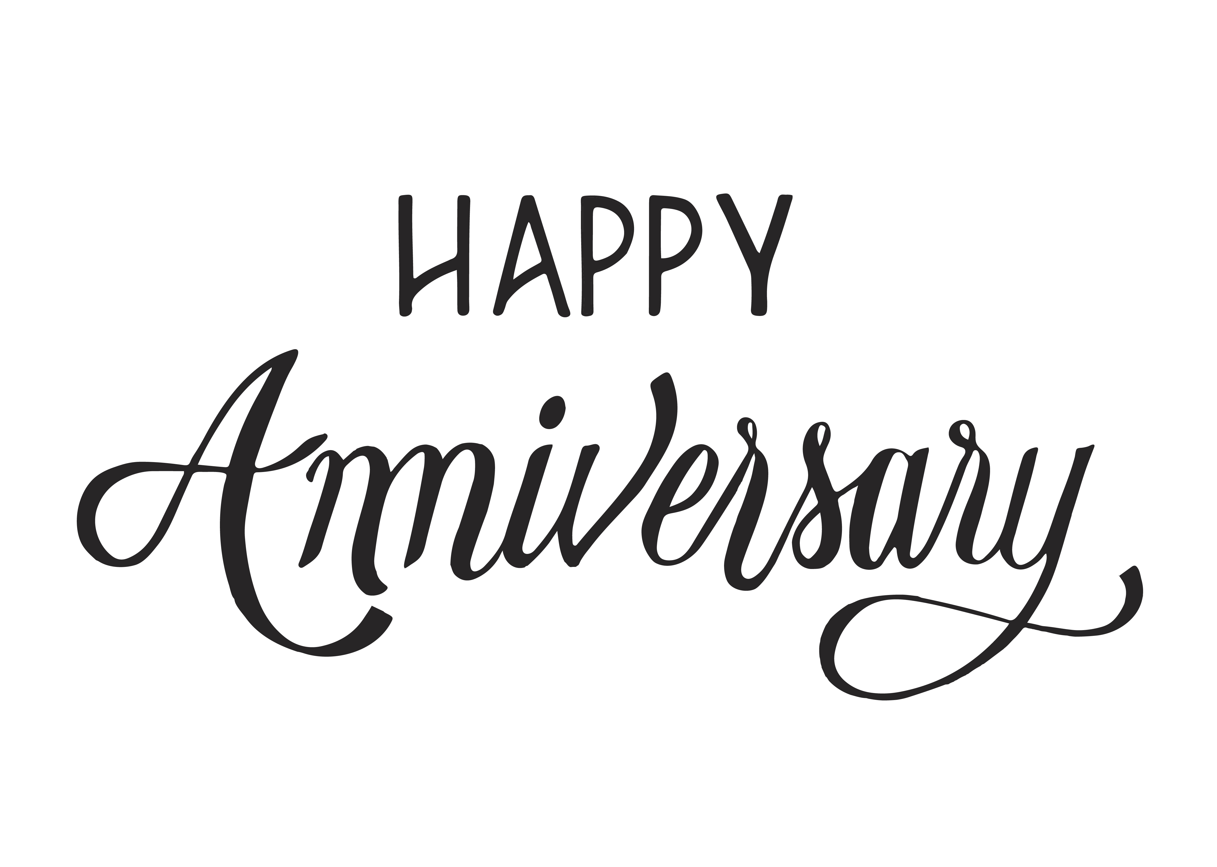 Download Happy anniversary typography design illustration - Download Free Vectors, Clipart Graphics ...