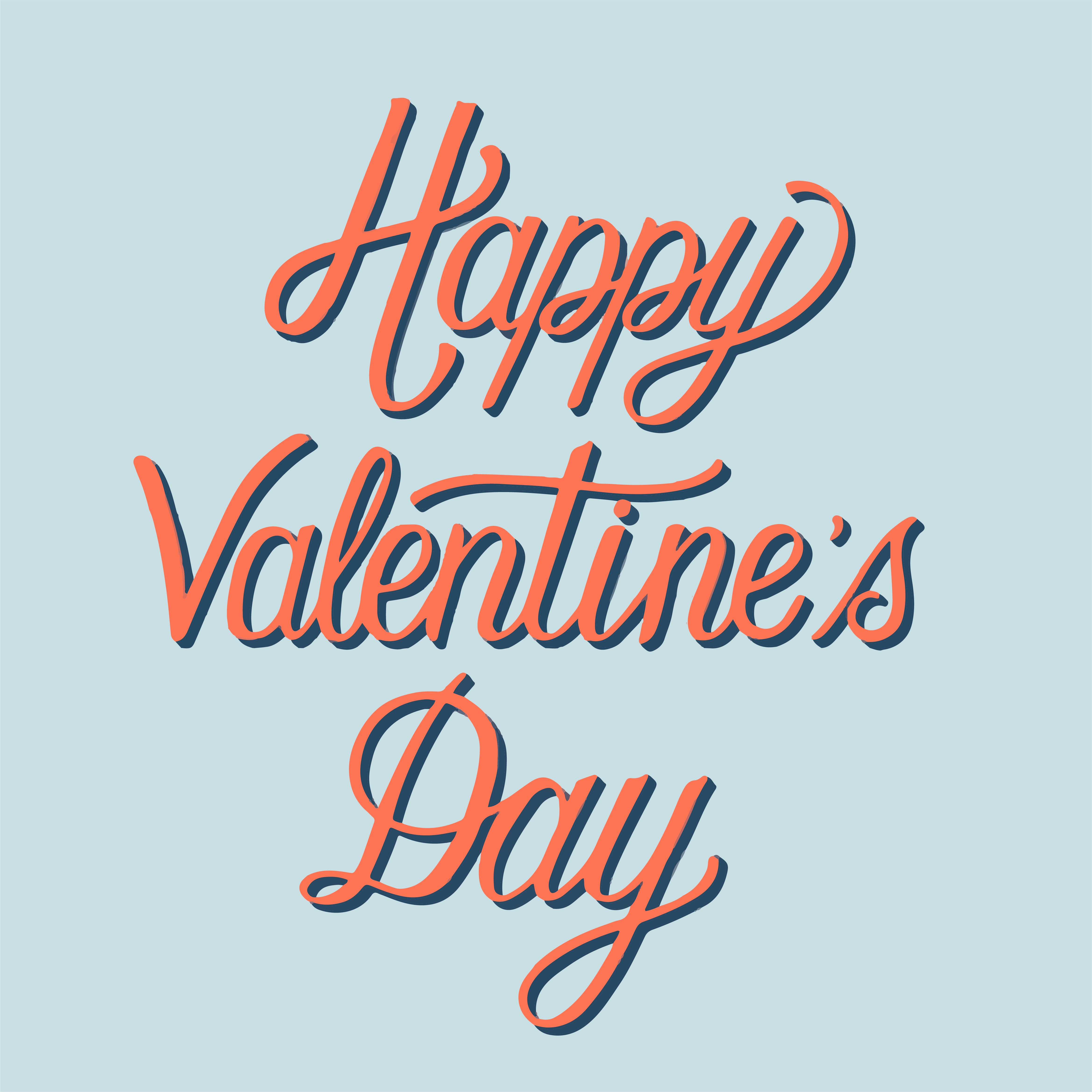 Handwritten style of Happy Valentine39s Day typography 406257 Vector