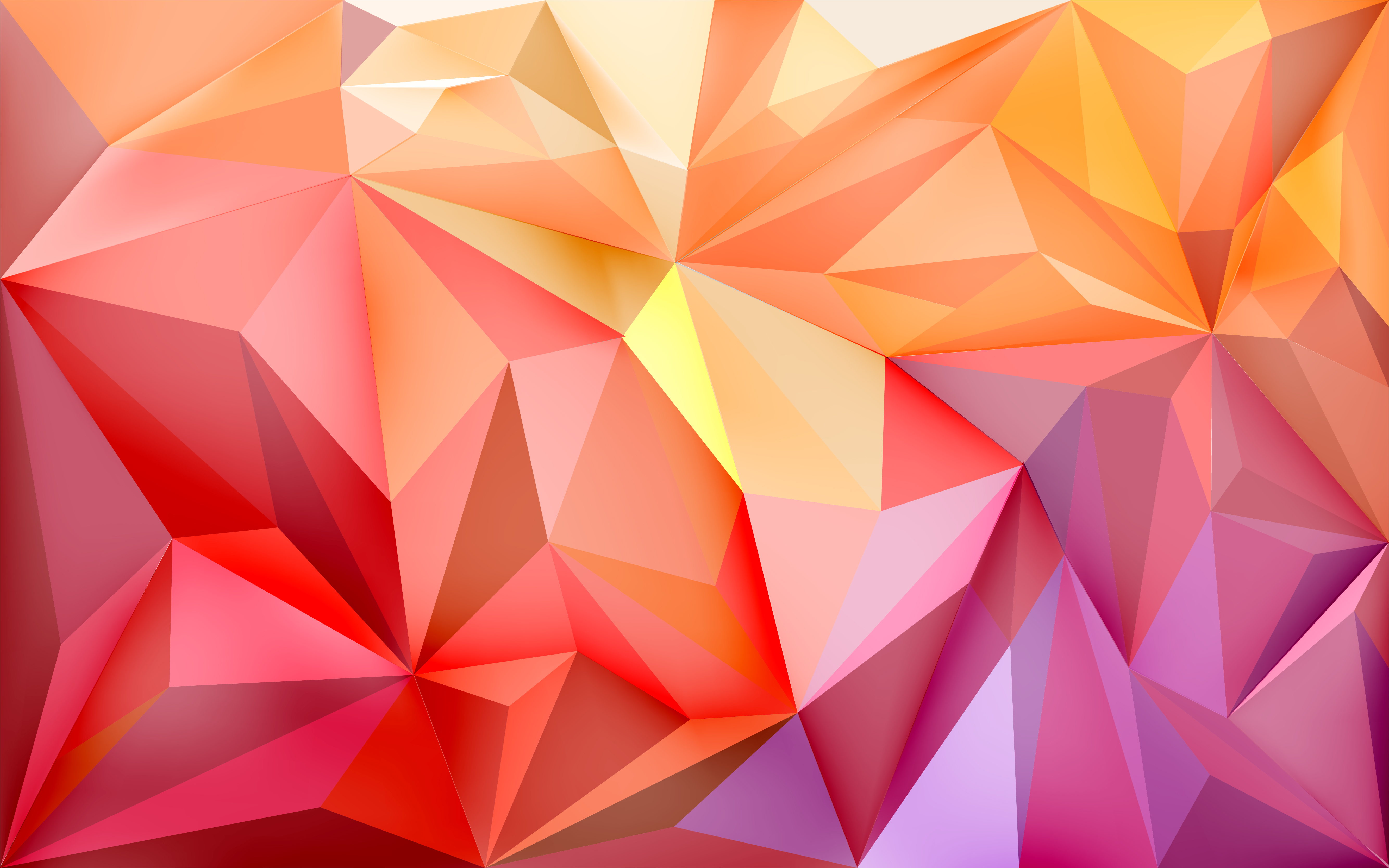 Background wallpaper with polygons in gradient colors