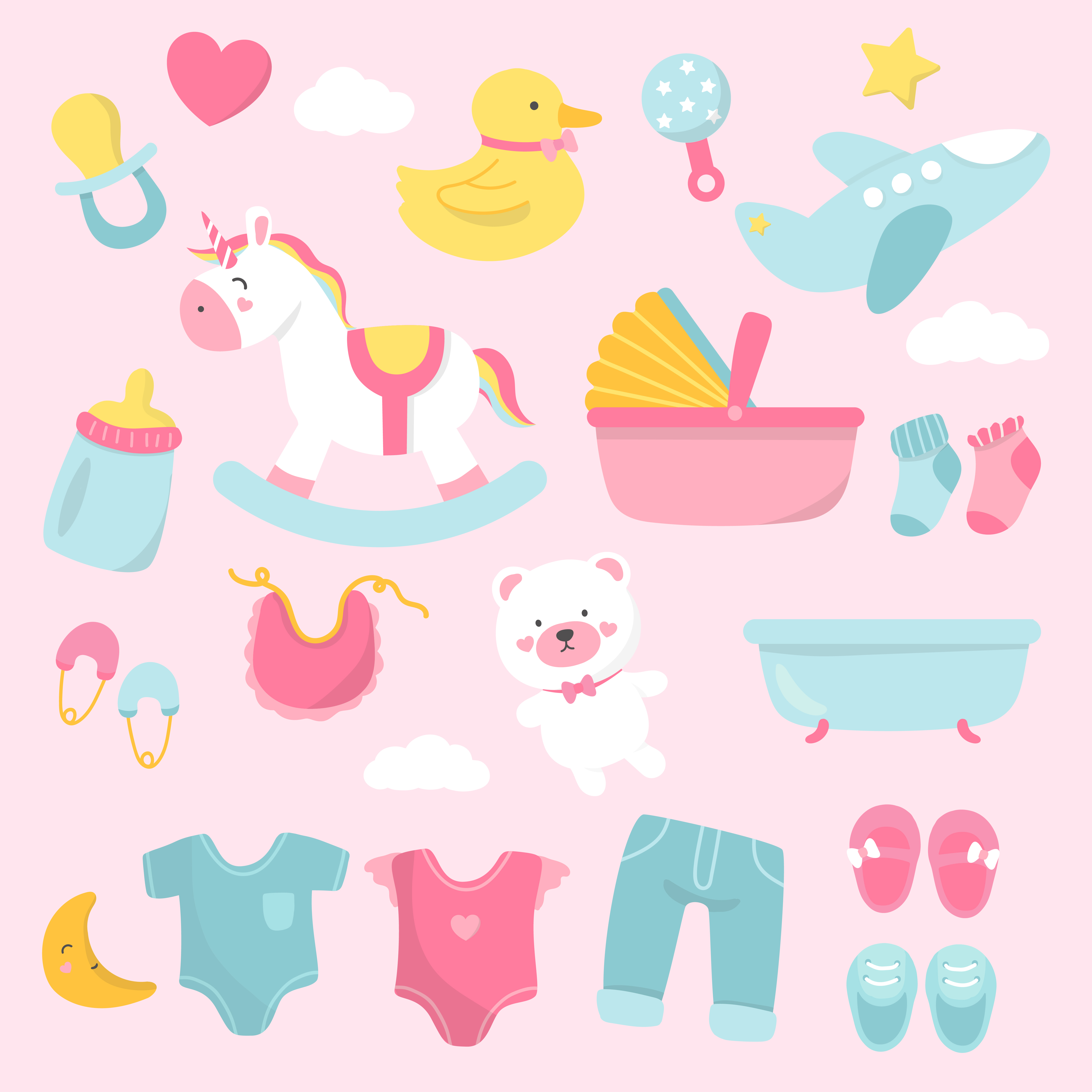 Cute baby nursery decoration Download Free Vectors, Clipart Graphics