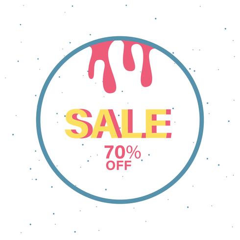 70 off SALE badge vector