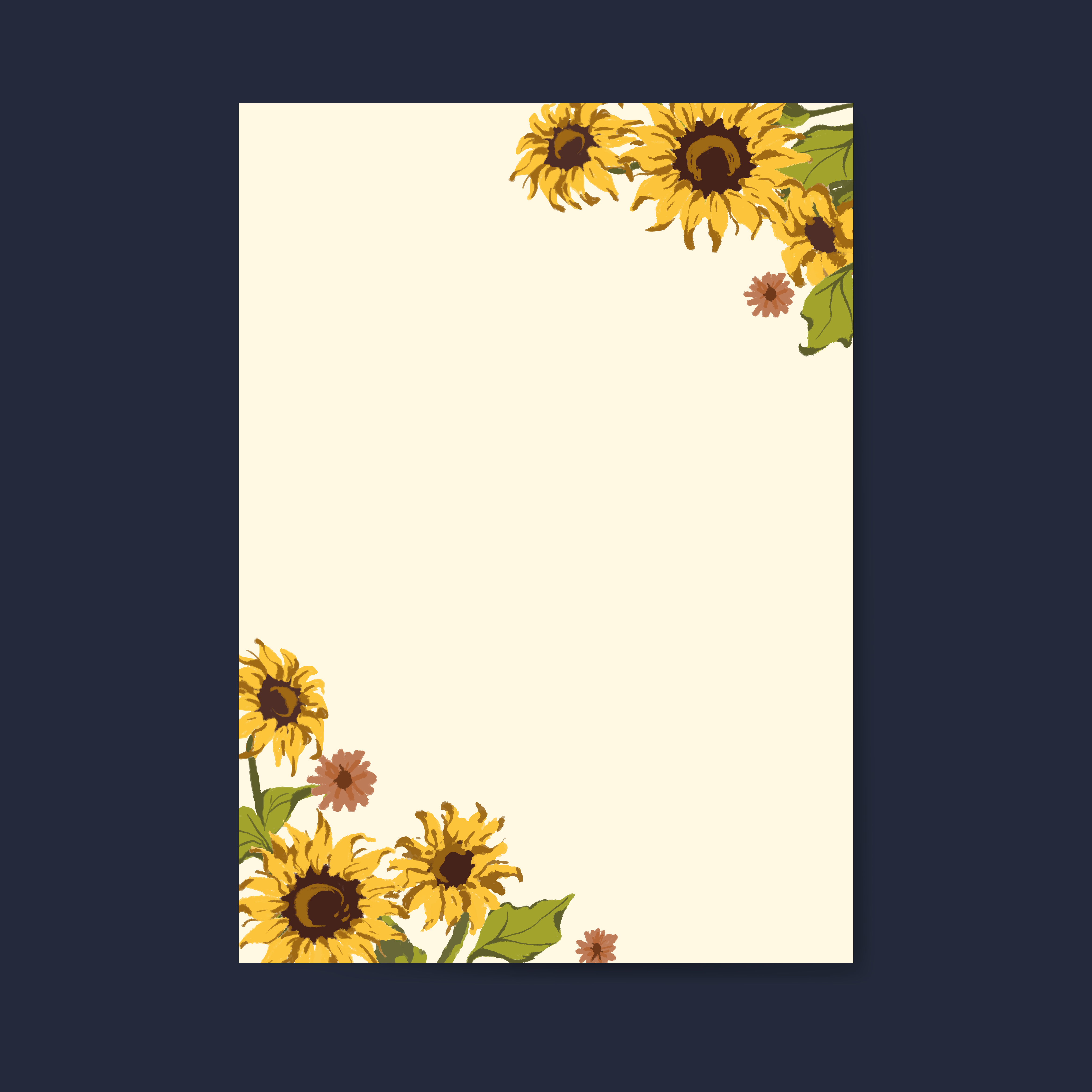 plantilla-de-tarjeta-de-girasol-en-blanco-descargar-vectores-gratis