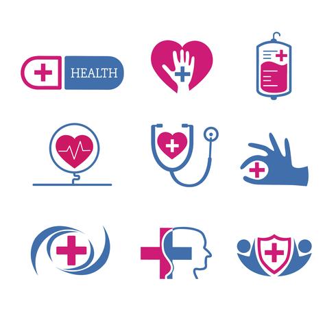 Medical service logos vector set