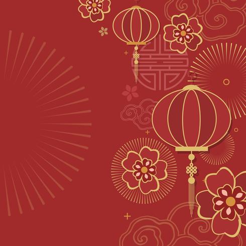 Chinese new year mockup illustration