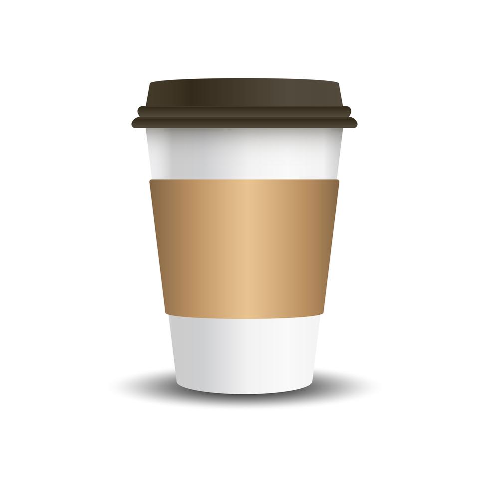 Download Hot drink paper cup with mockup sleeve vector - Download Free Vectors, Clipart Graphics & Vector Art