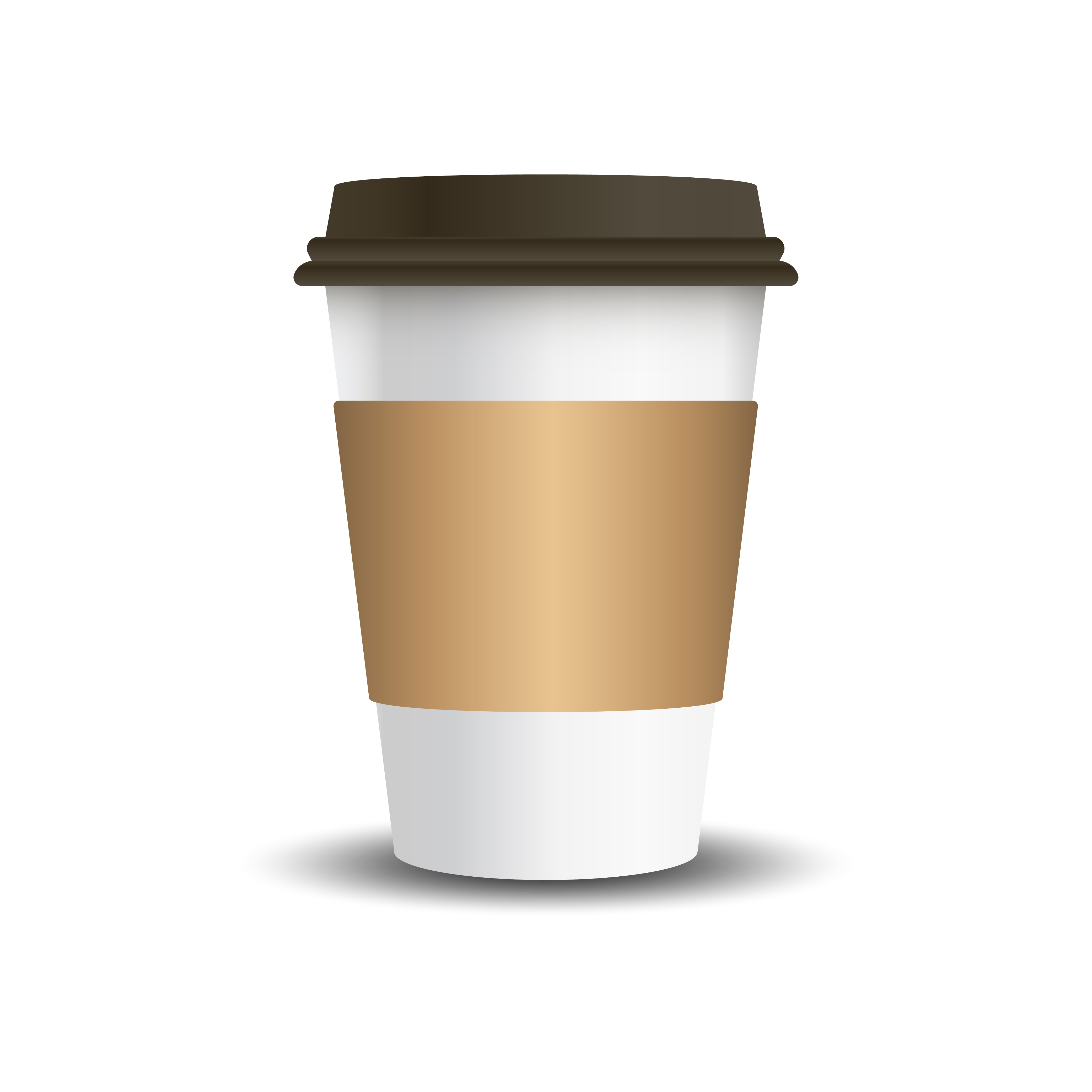 Hot drink paper cup with mockup sleeve vector - Download Free Vectors, Clipart Graphics & Vector Art