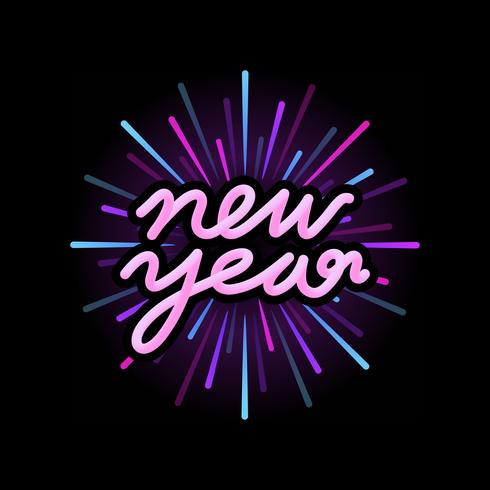 Happy new year 2019 badge vector