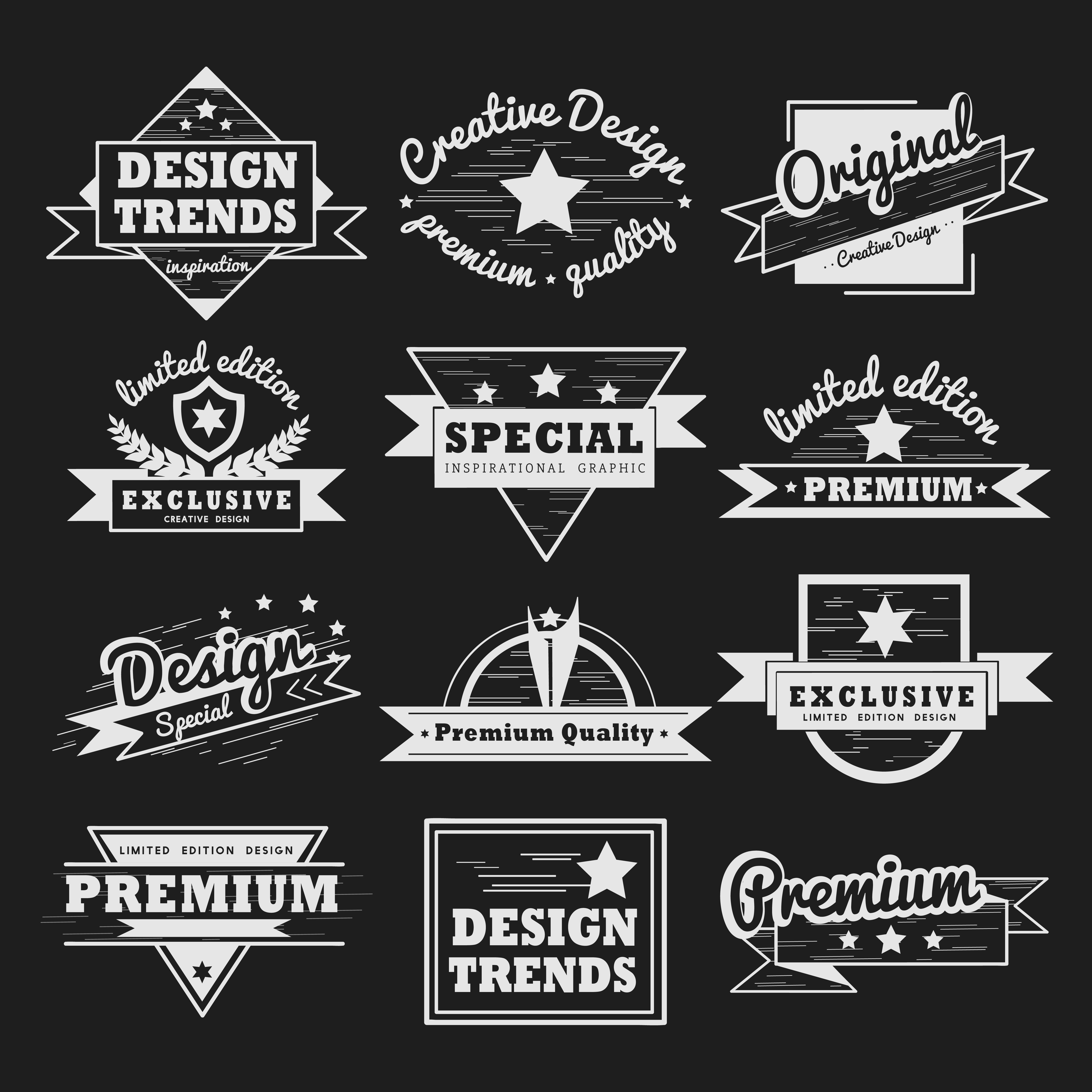 Premium quality badge vector set - Download Free Vectors, Clipart ...