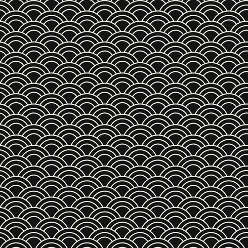 Seamless Japanese pattern with wave motif Seigaiha vector