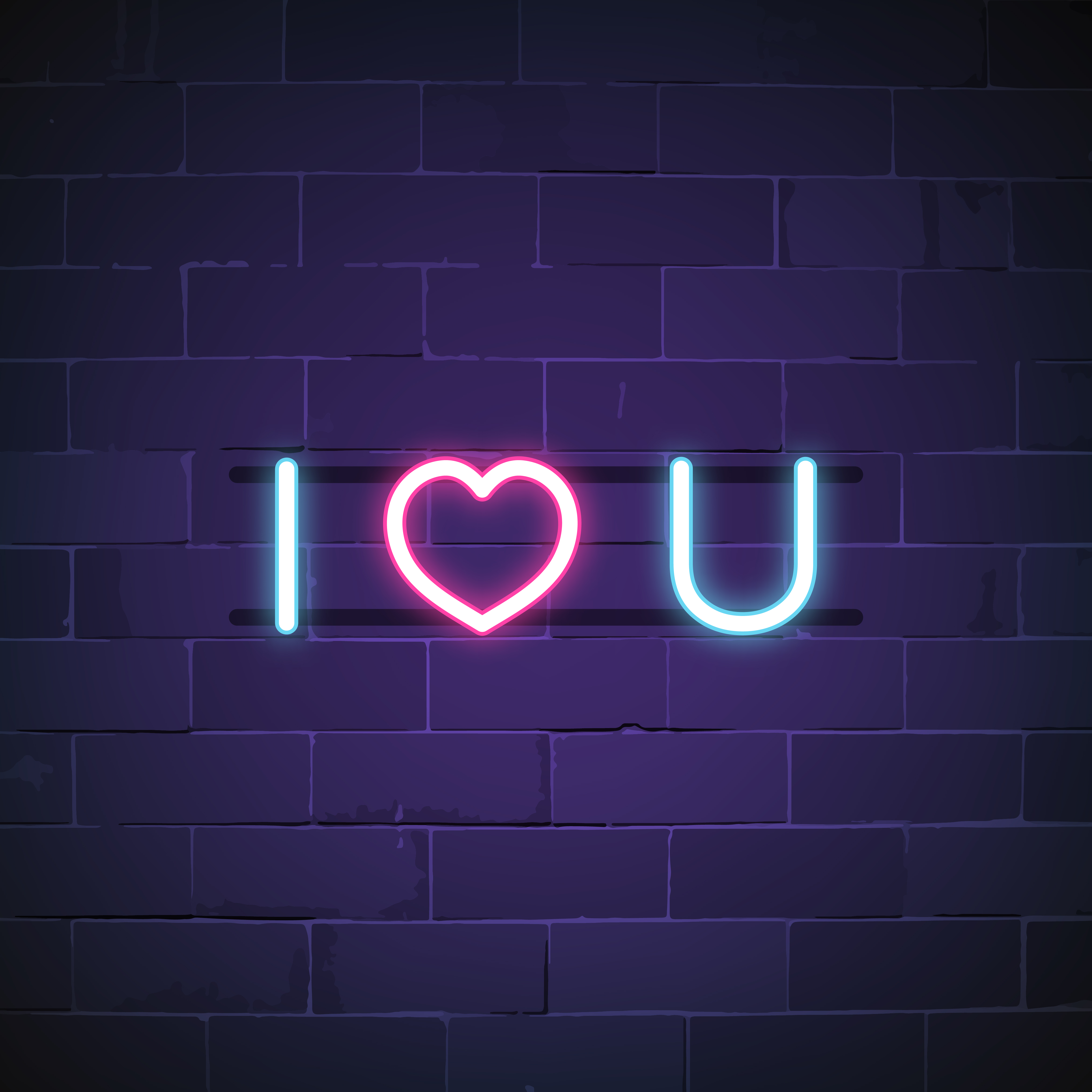 I love you neon sign vector - Download Free Vectors, Clipart Graphics