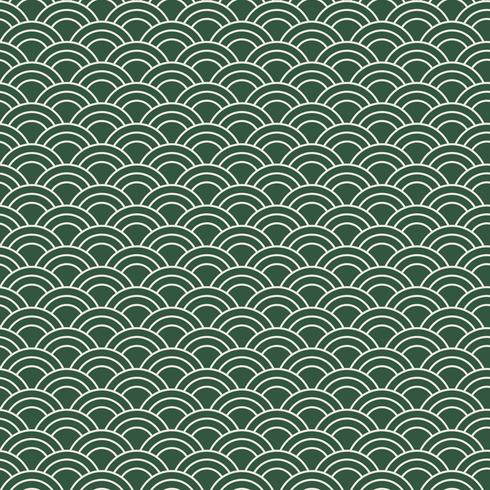 Seamless Japanese pattern with wave motif Seigaiha vector