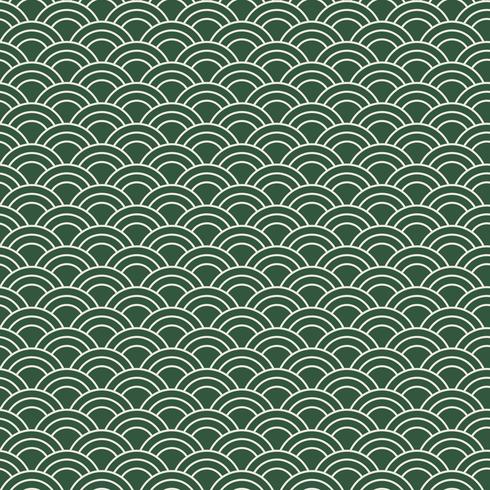 Seamless Japanese pattern with wave motif Seigaiha vector