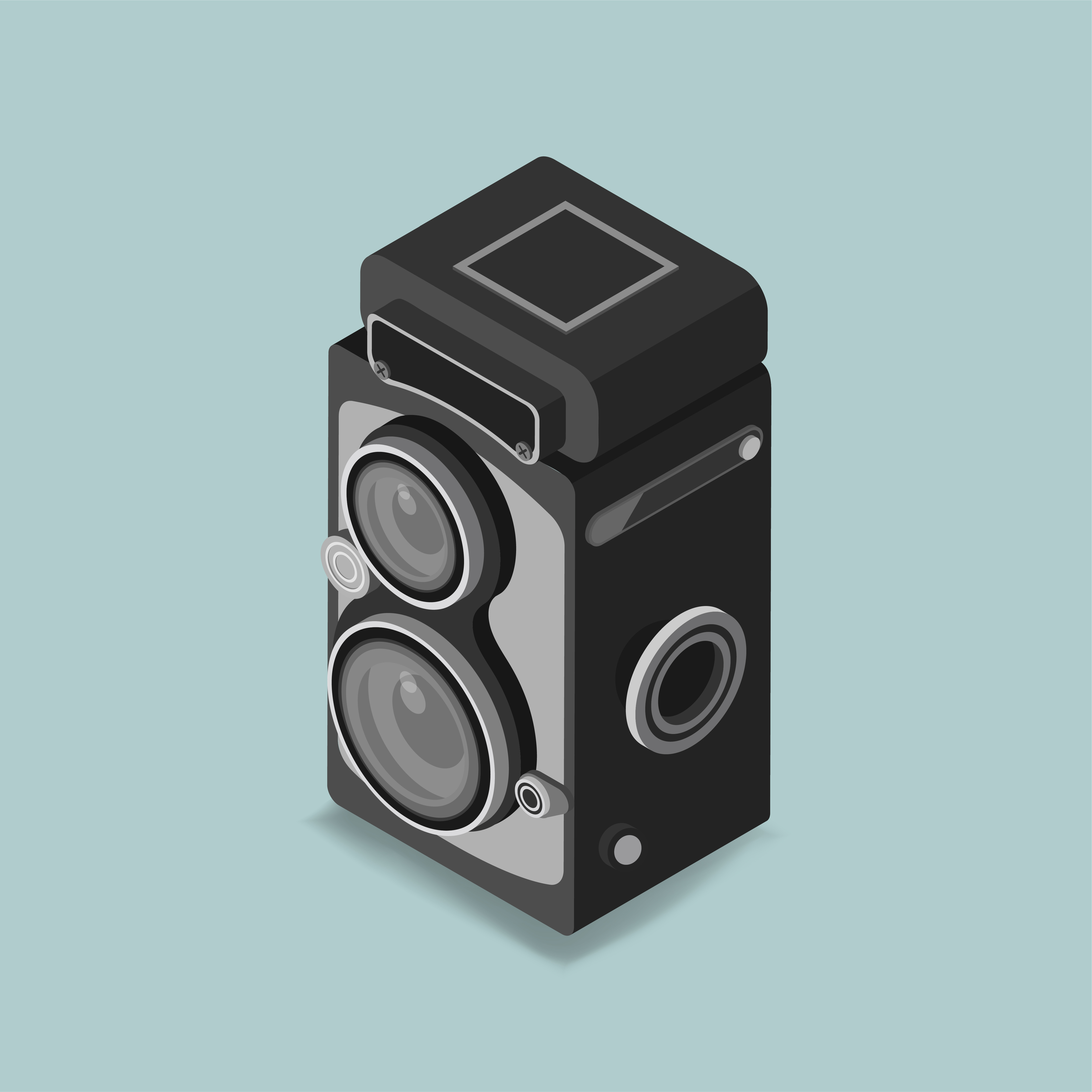 Download Vector icon of vintage camera icon - Download Free Vectors, Clipart Graphics & Vector Art