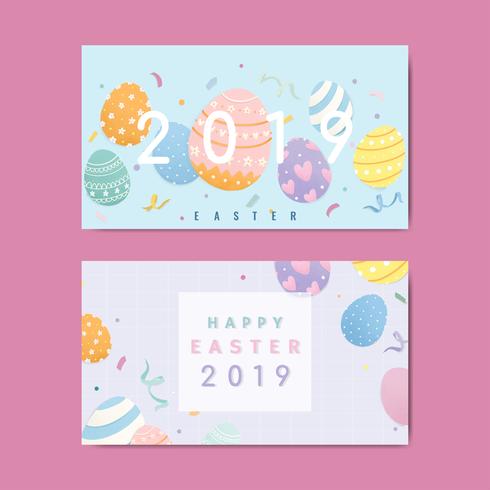 Happy Easter 2019 card design