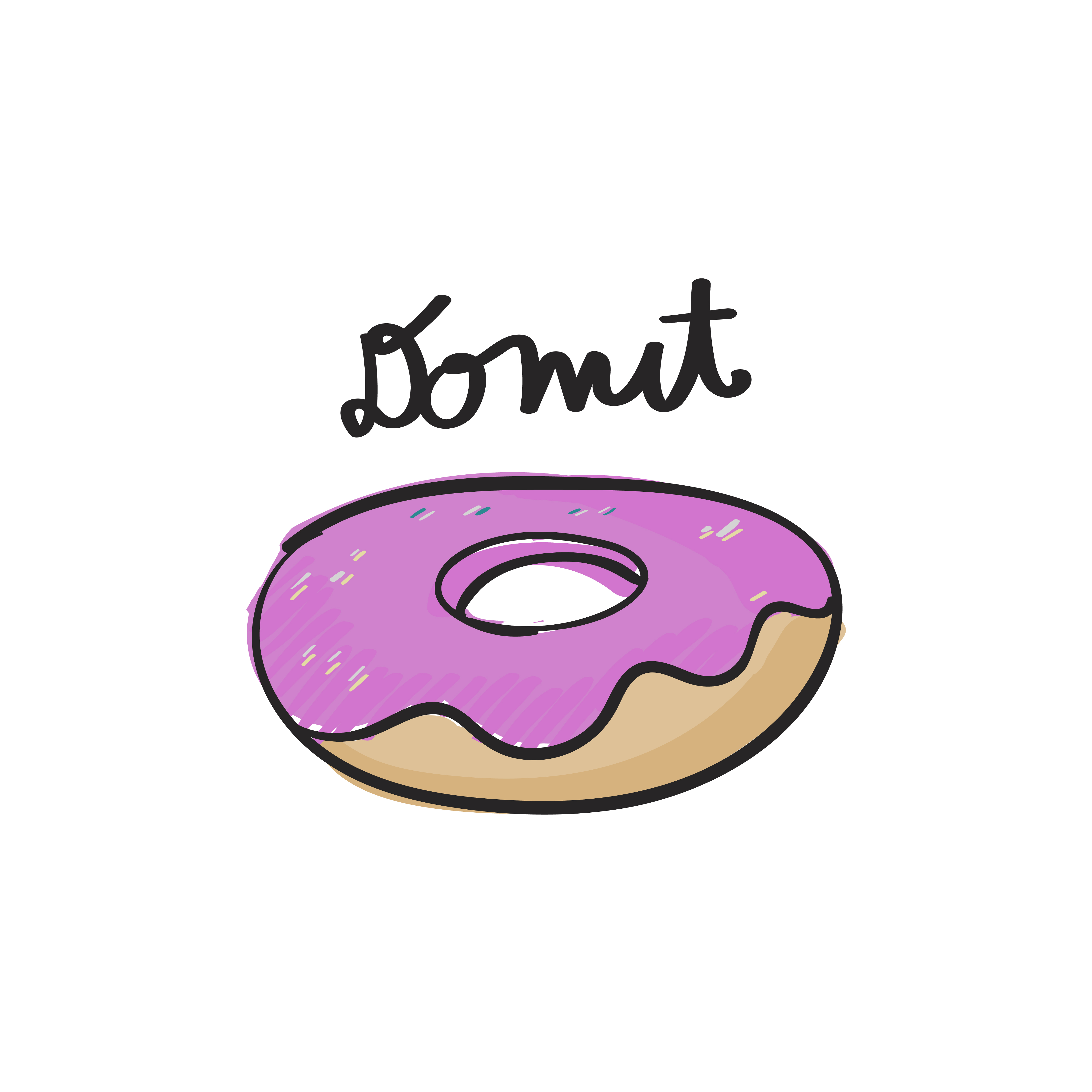 Illustration drawing style of donut - Download Free Vectors, Clipart