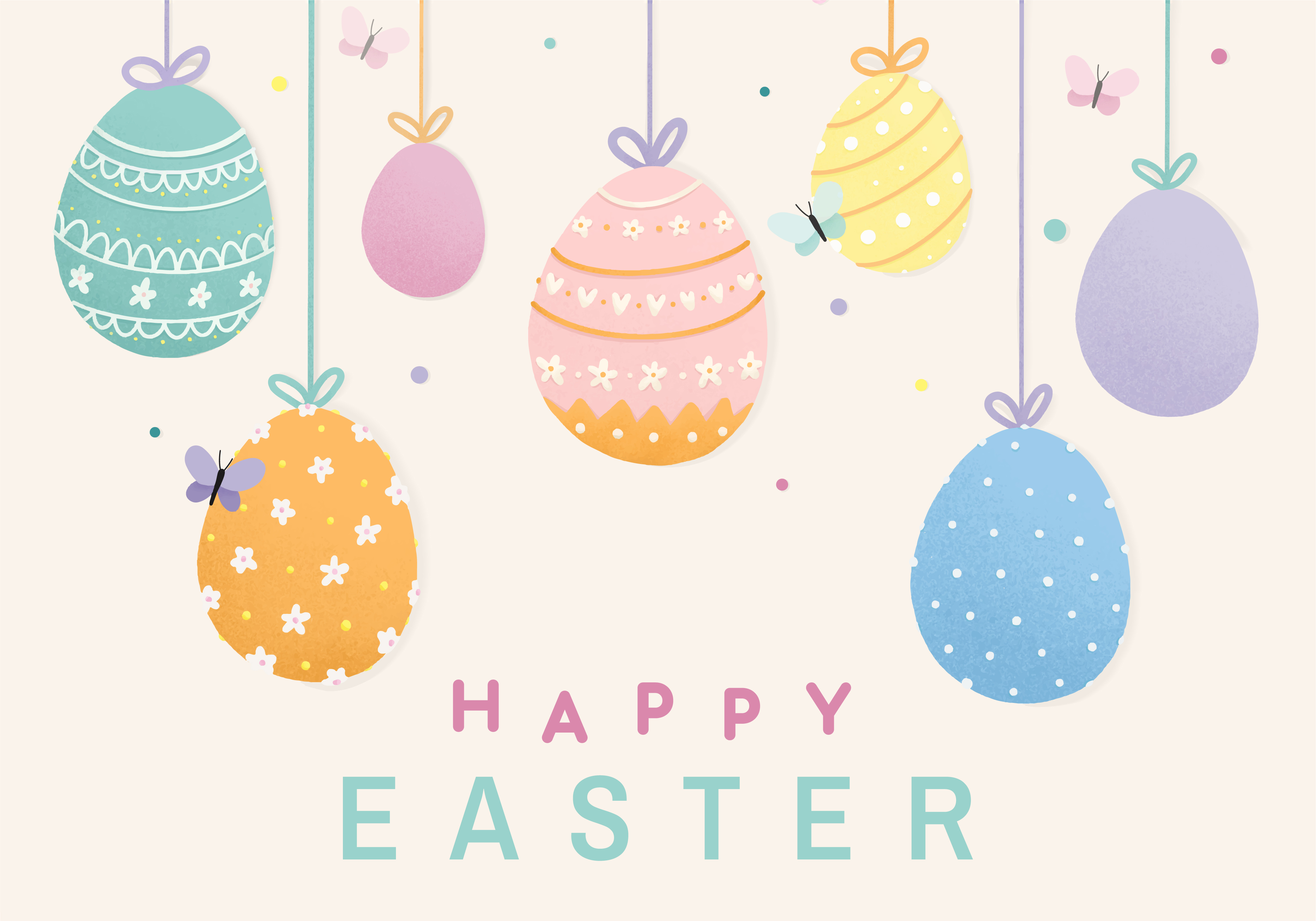 Happy Easter card design - Download Free Vectors, Clipart Graphics