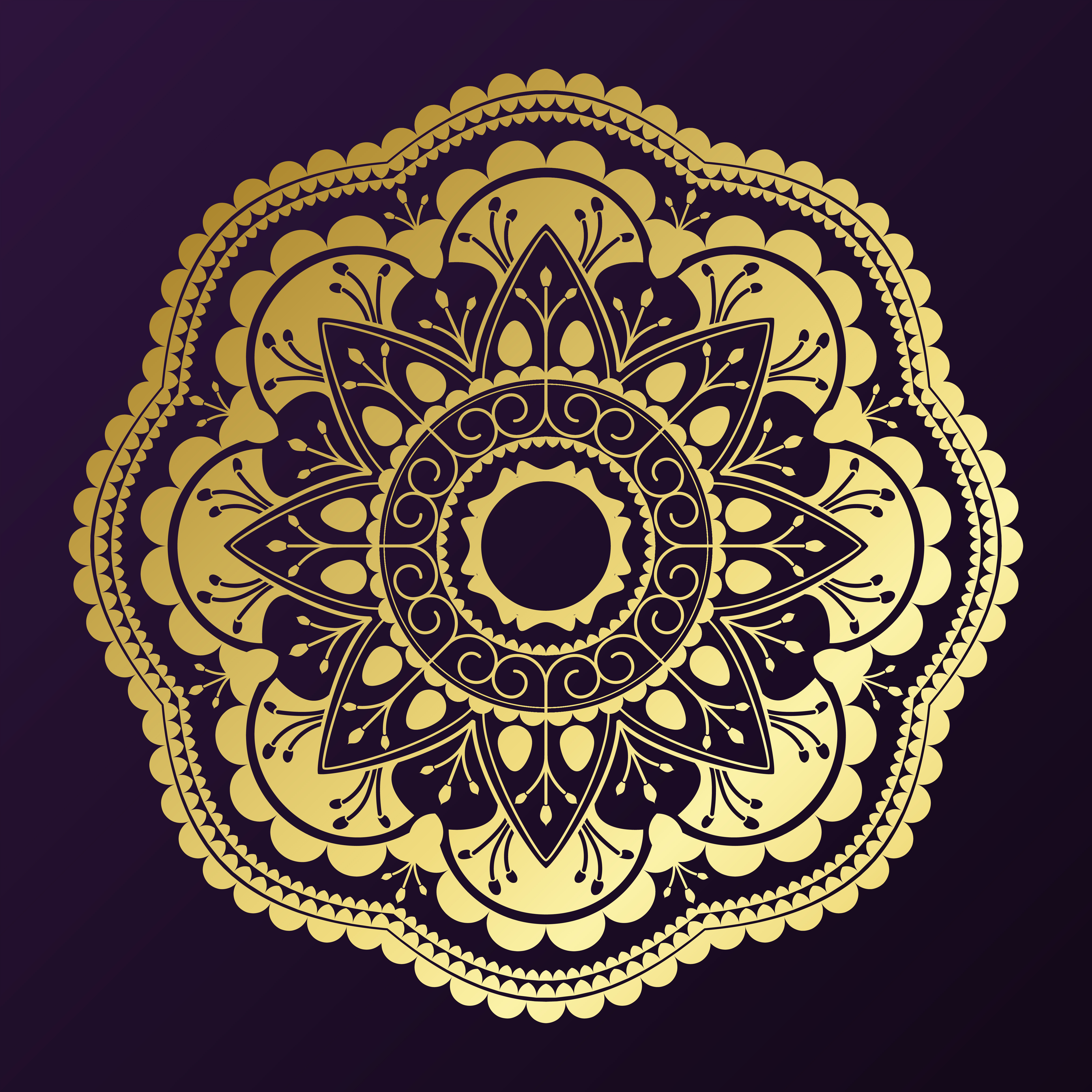 Download Golden mandala badge - Download Free Vectors, Clipart ...
