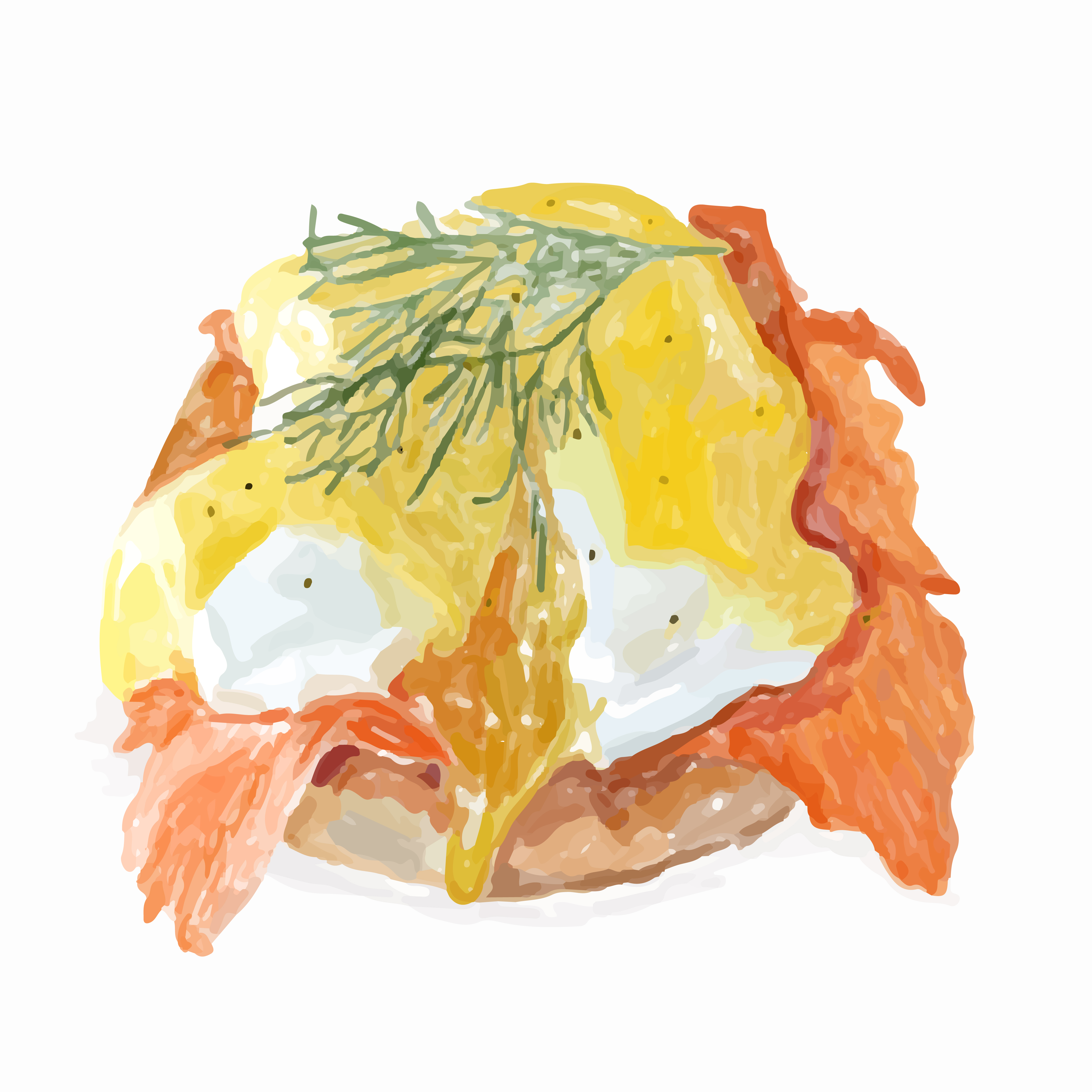 Hand drawn eggs benedict watercolor style Download Free Vectors