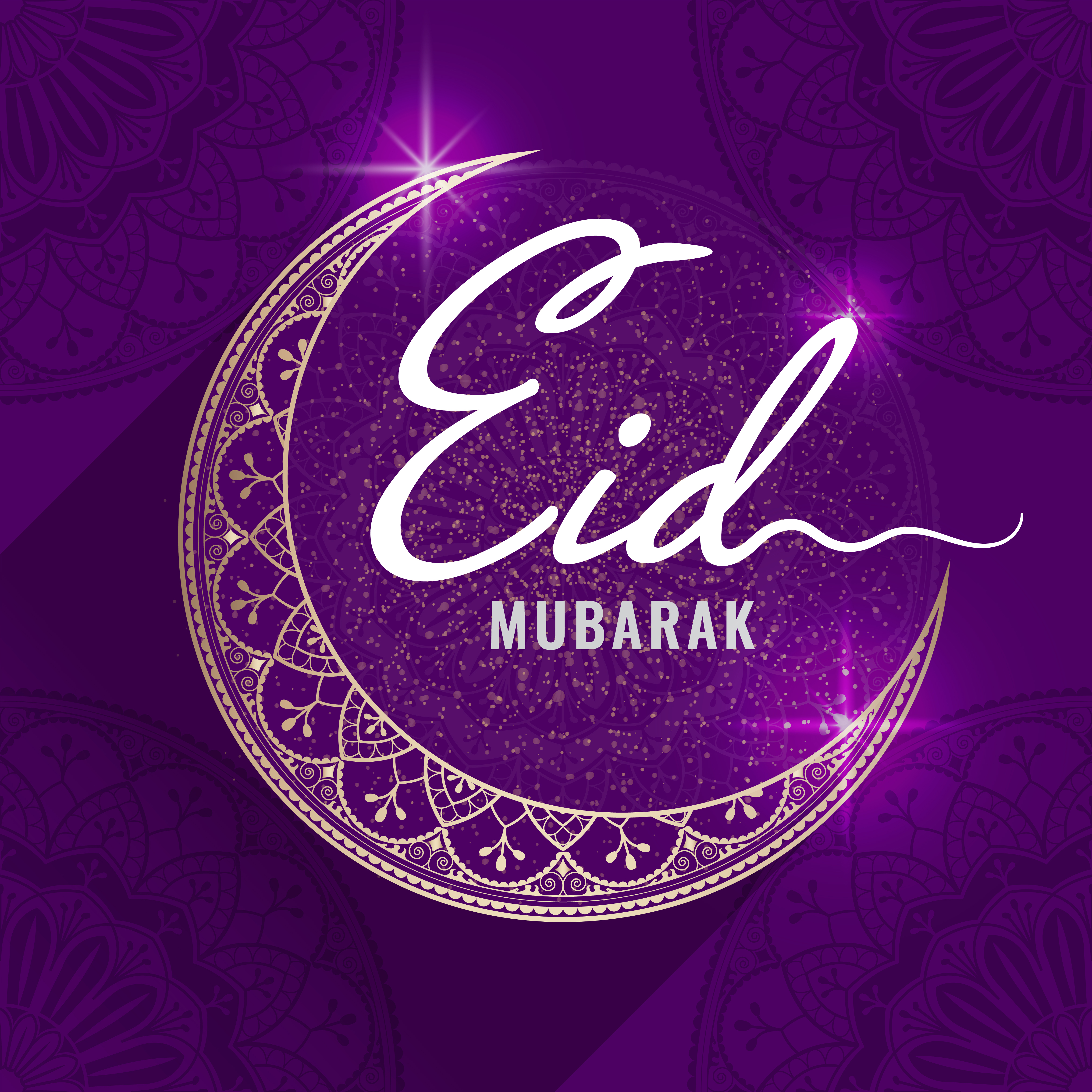 Eid Mubarak celebratory illustration - Download Free Vectors, Clipart ...