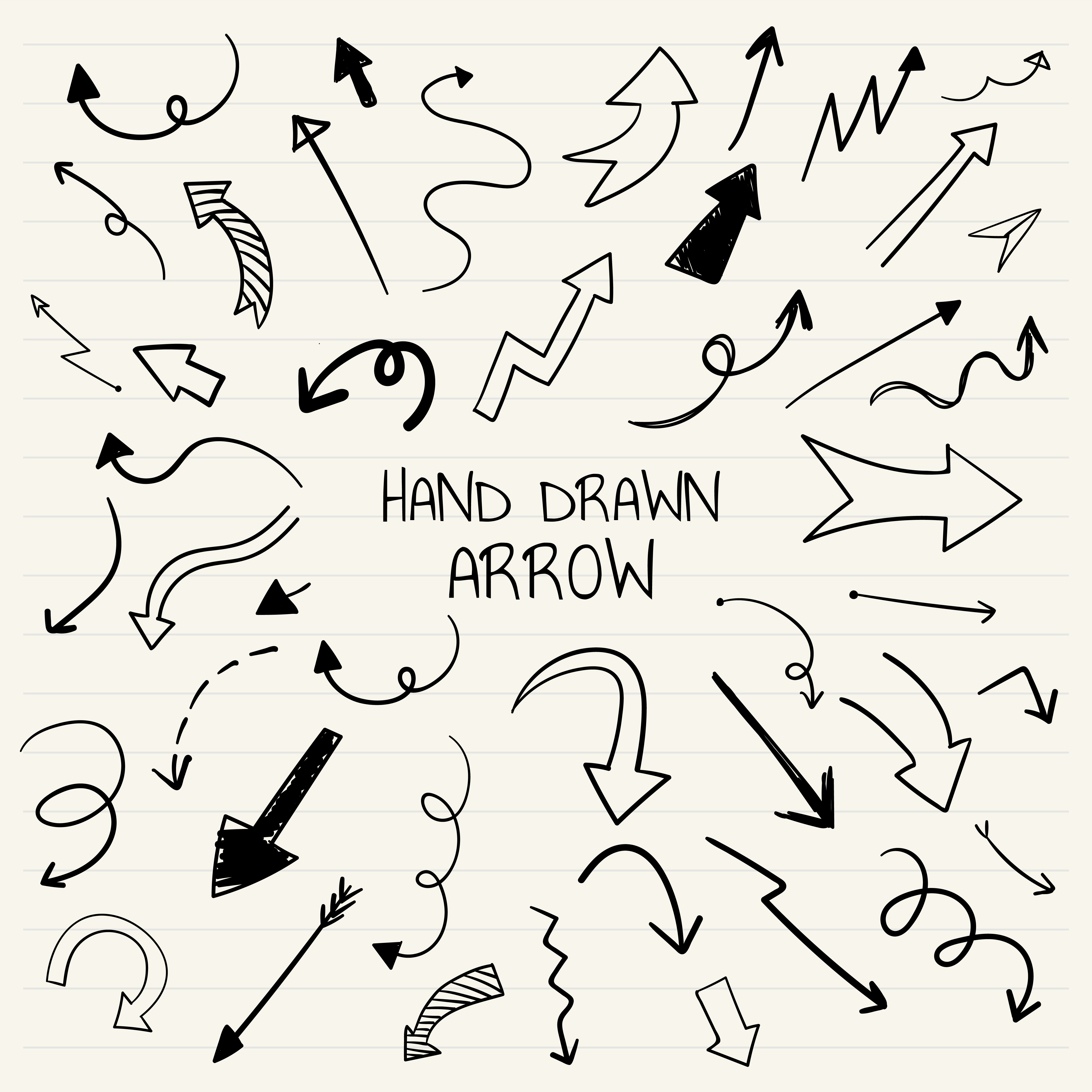 Hand drawn arrow illustration collection - Download Free Vectors