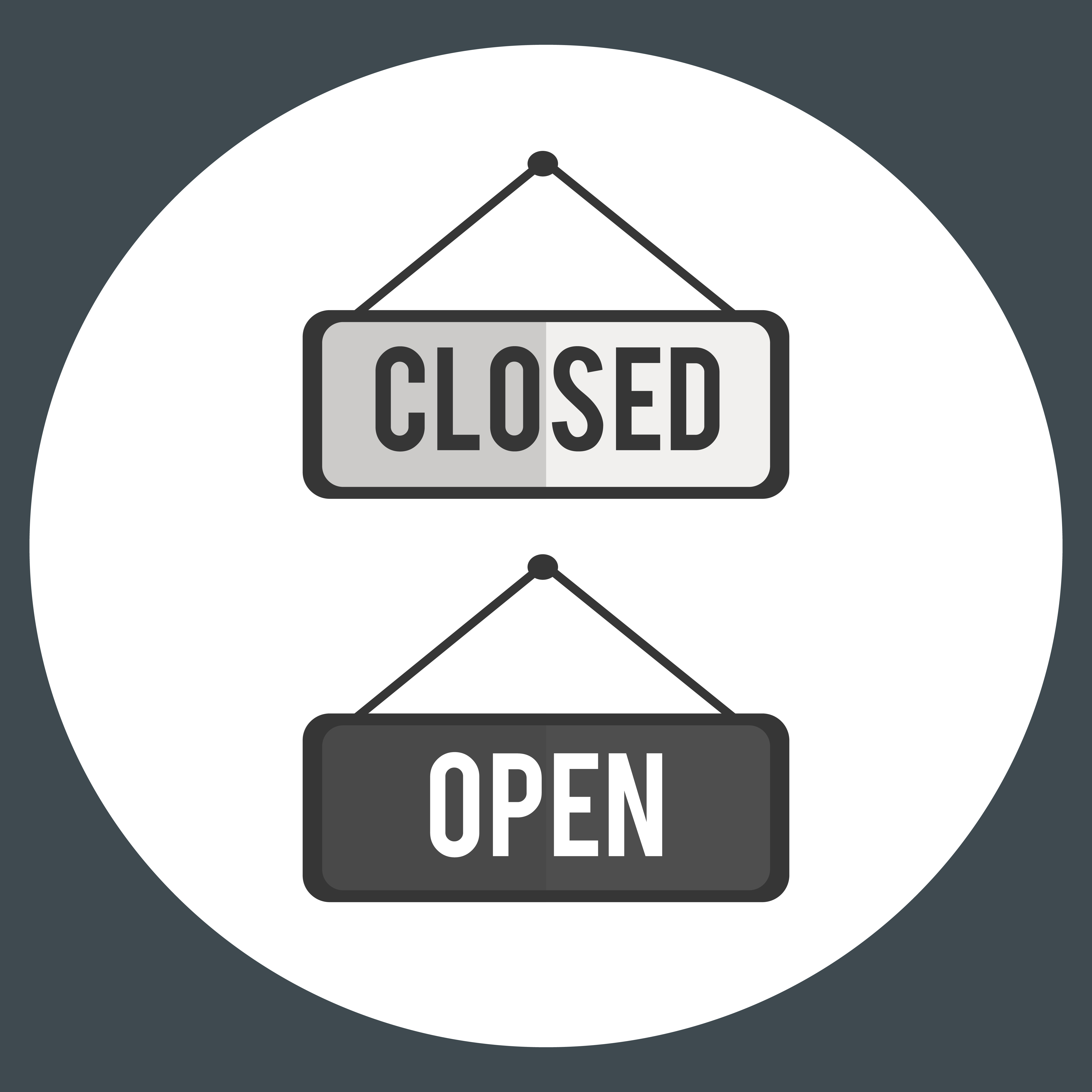 Illustration of open and close sign vector Download Free Vectors