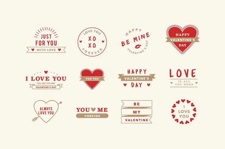 Illustrations of Valentine39s items vector